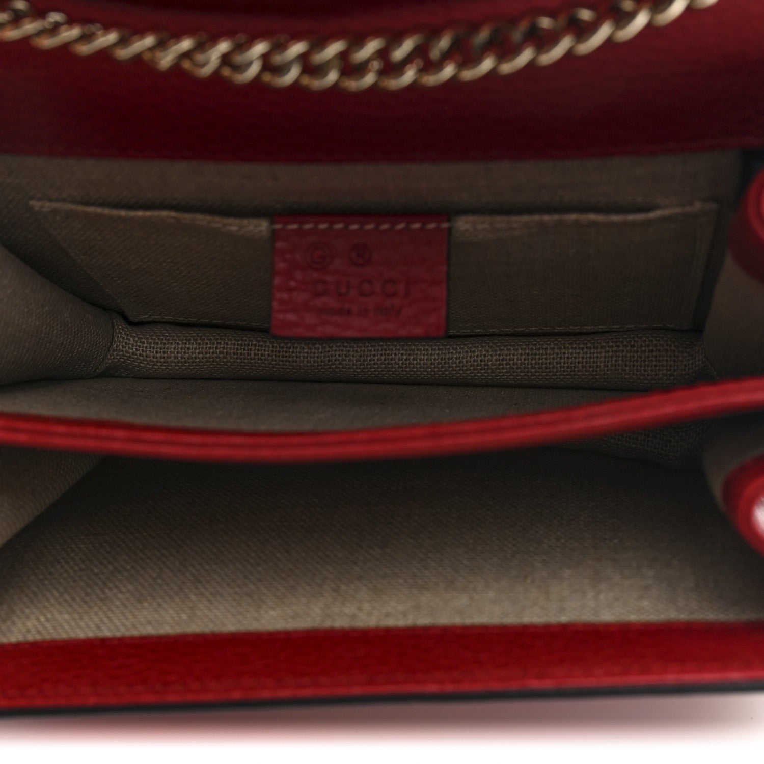 Dollar Calfskin Small Interlocking G Shoulder Bag Red