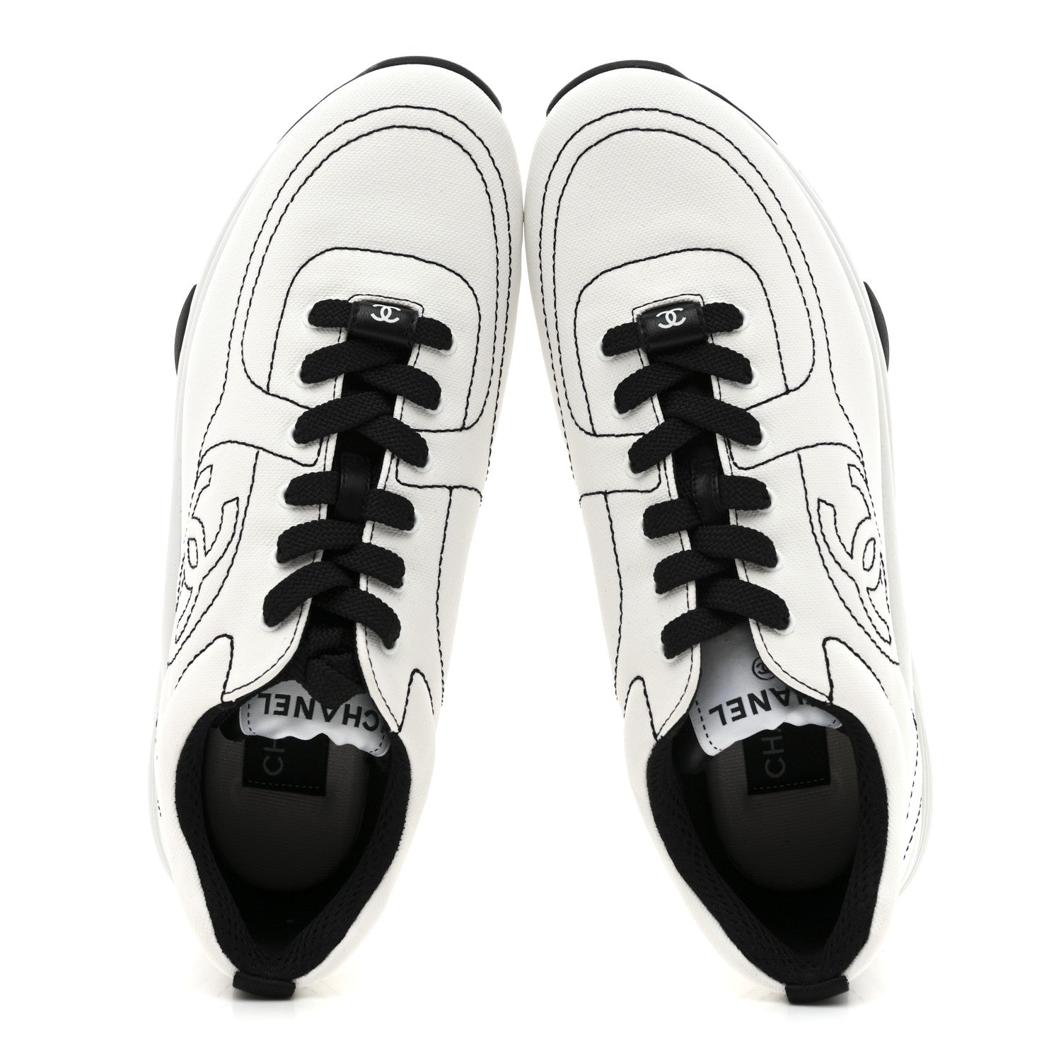 Cotton Womens CC Sneakers 38 White Black