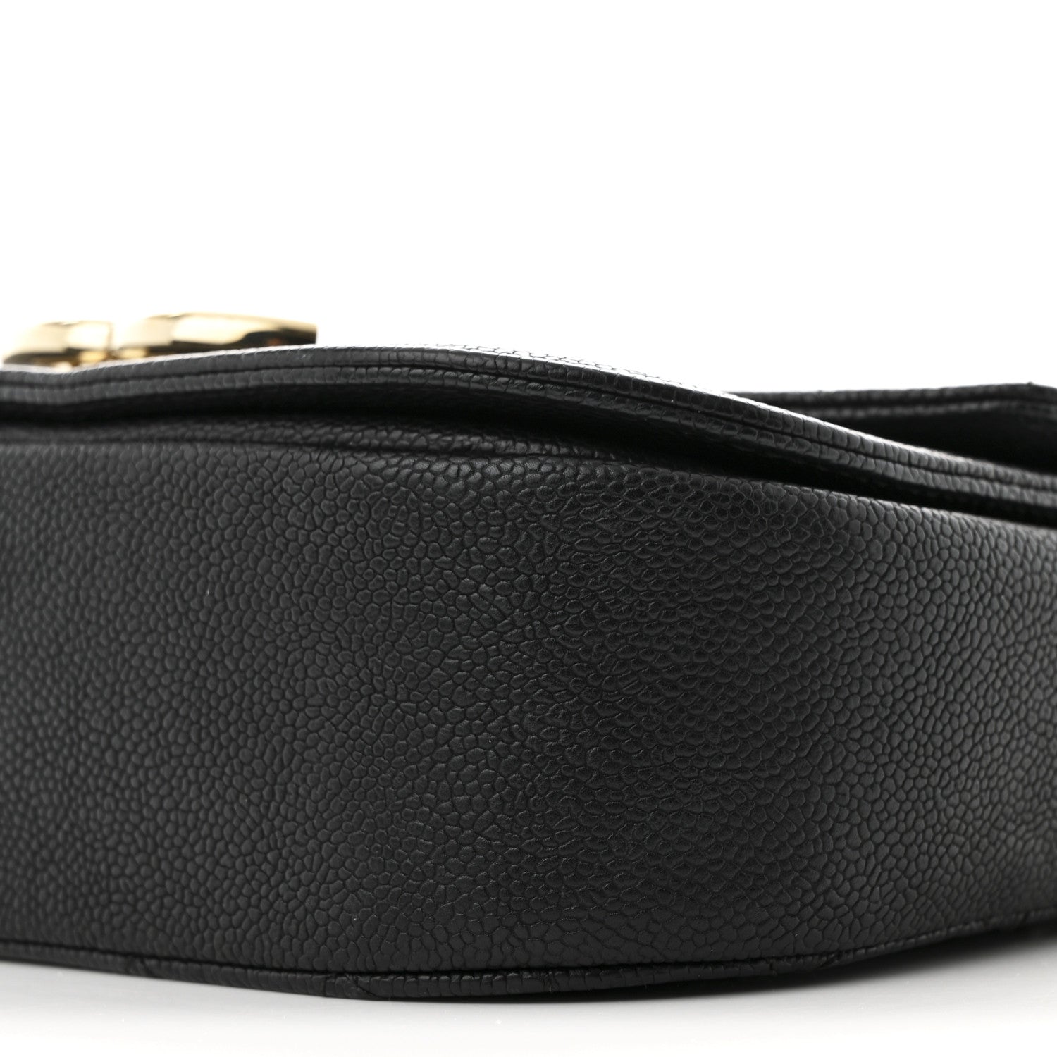 Grained Calfskin Quilted Small Cuba Top Handle Flap Black