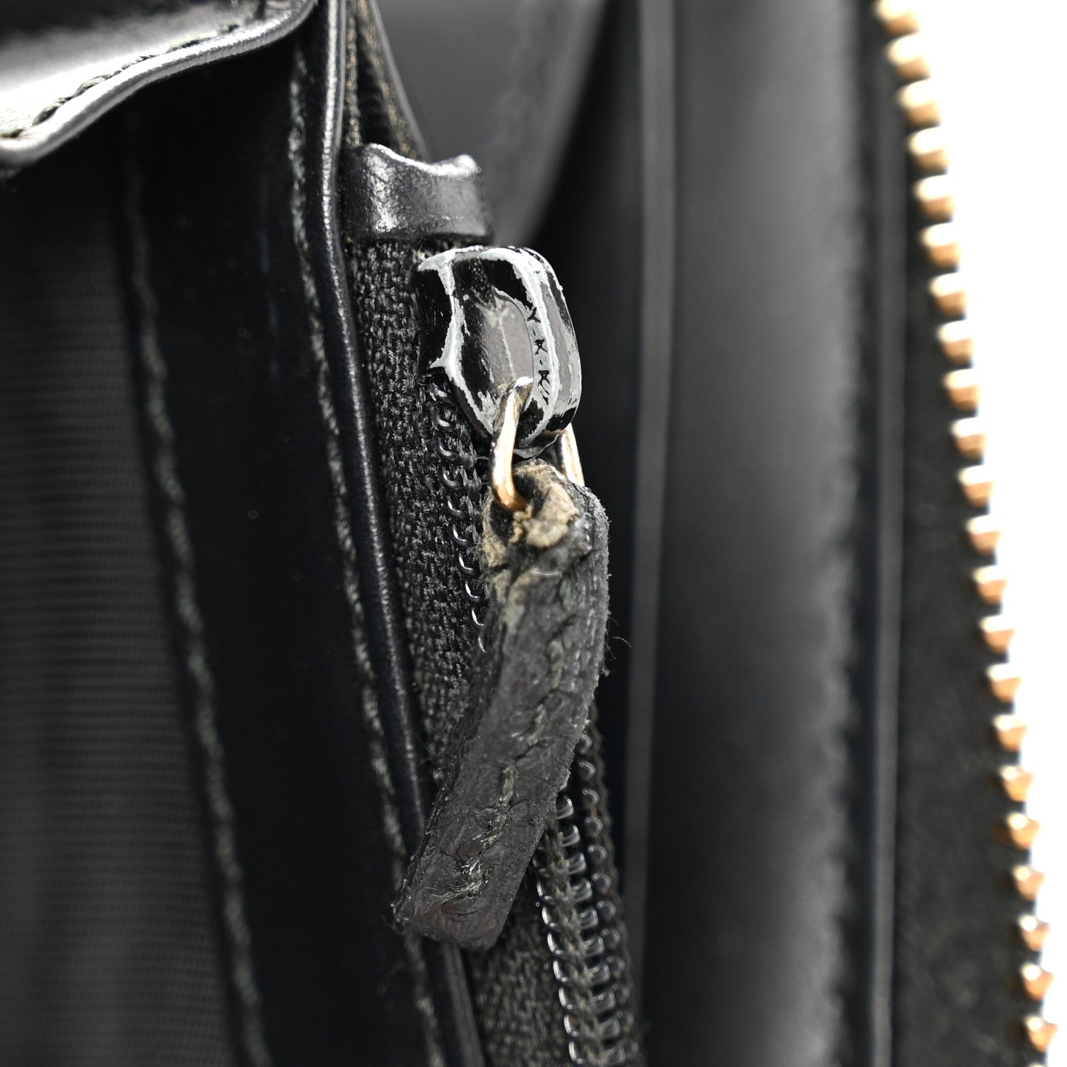 Guccissima Bow Zip Around Wallet Black