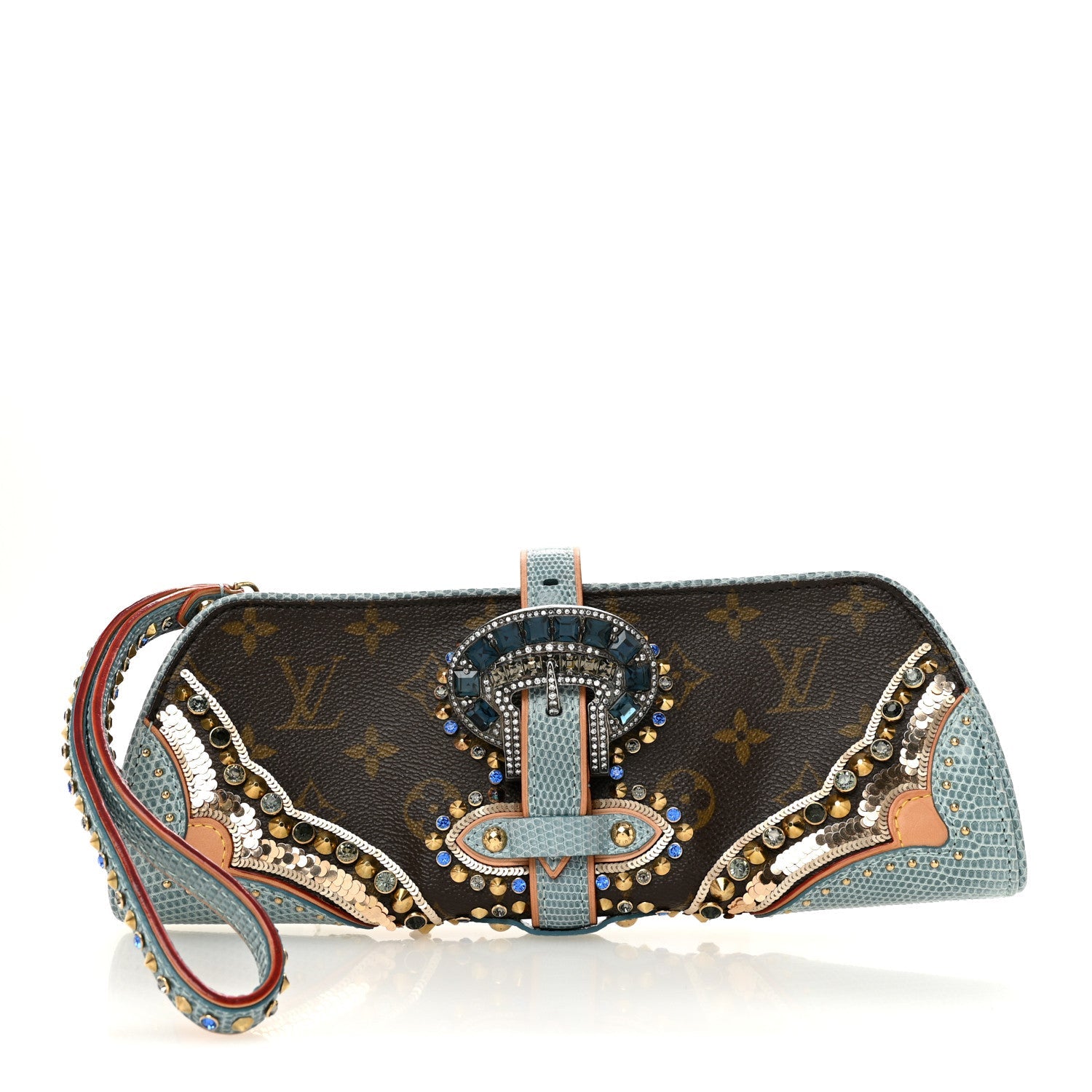 Monogram Lizard Embellished Les Extraordinaires Clutch