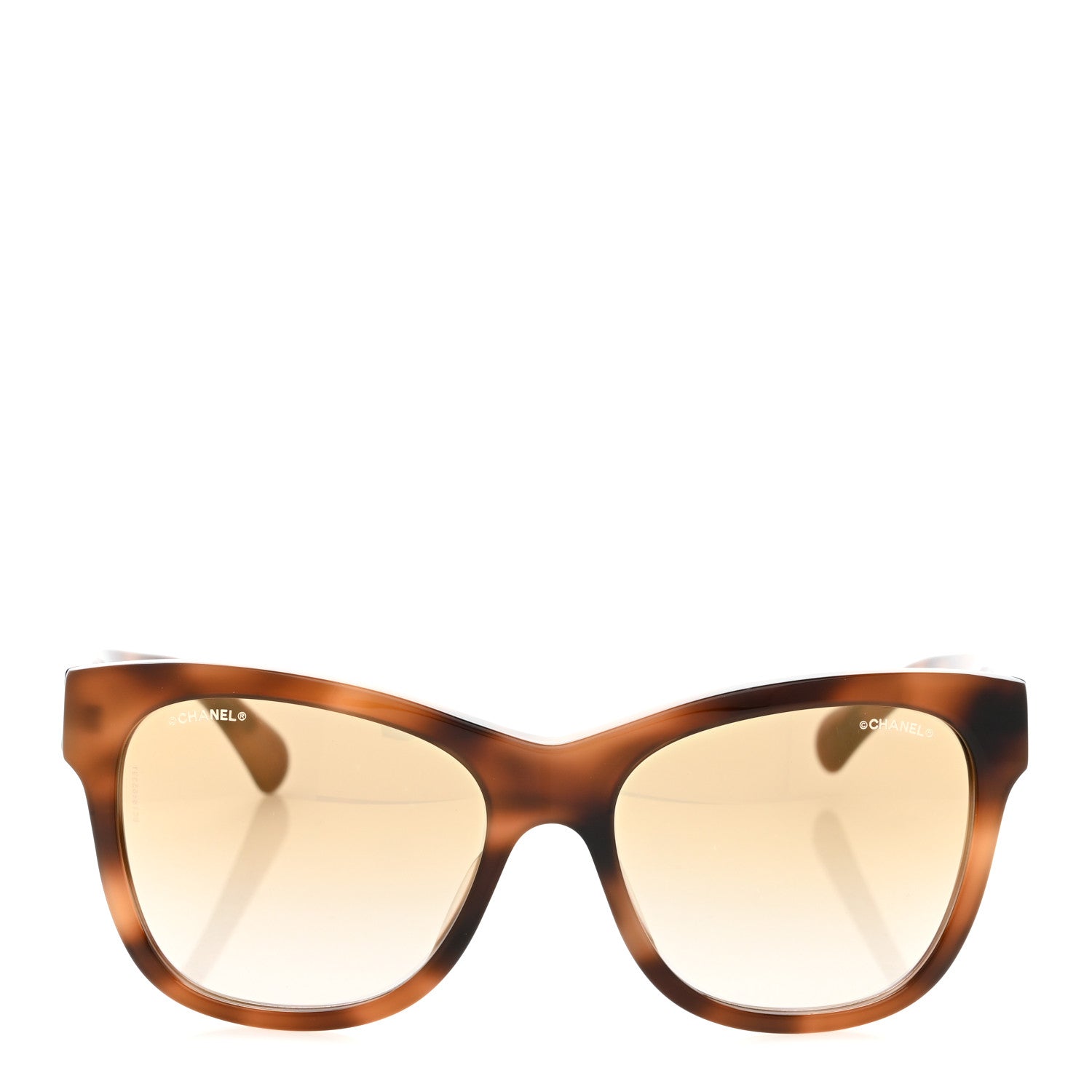 Acetate Mirrored Runway Square Sunglasses 5380-A Dark Tortoise