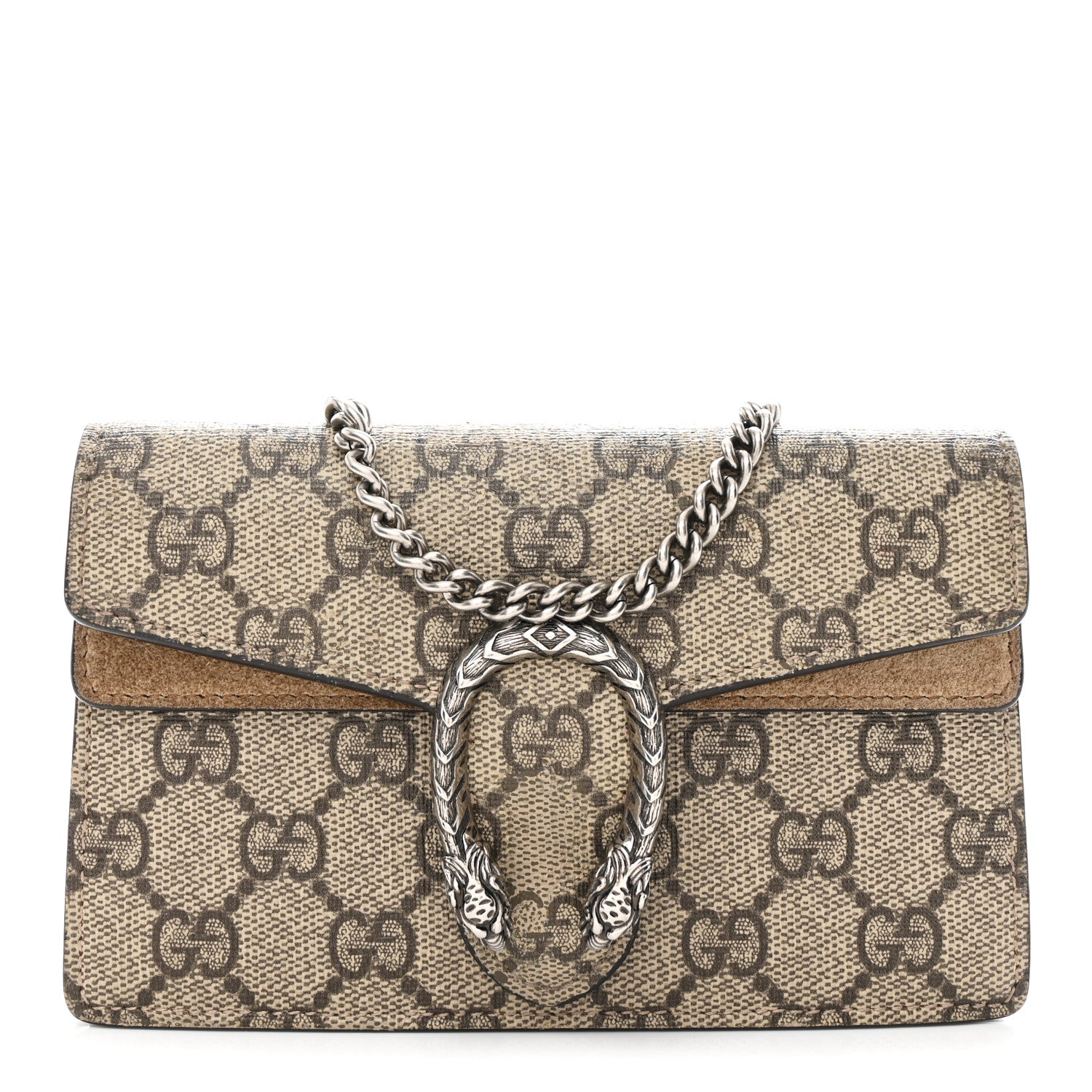 GG Supreme Monogram Super Mini Dionysus Shoulder Bag Taupe