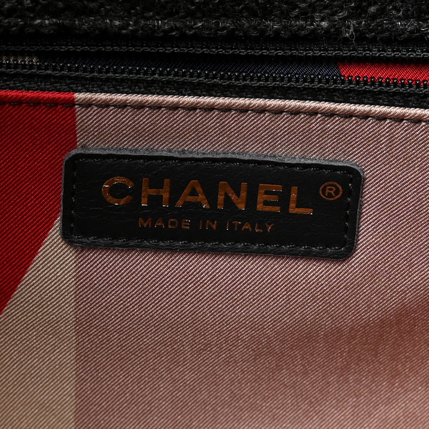 Wool Tweed Quilted Coco Neige Chain Around Flap Black