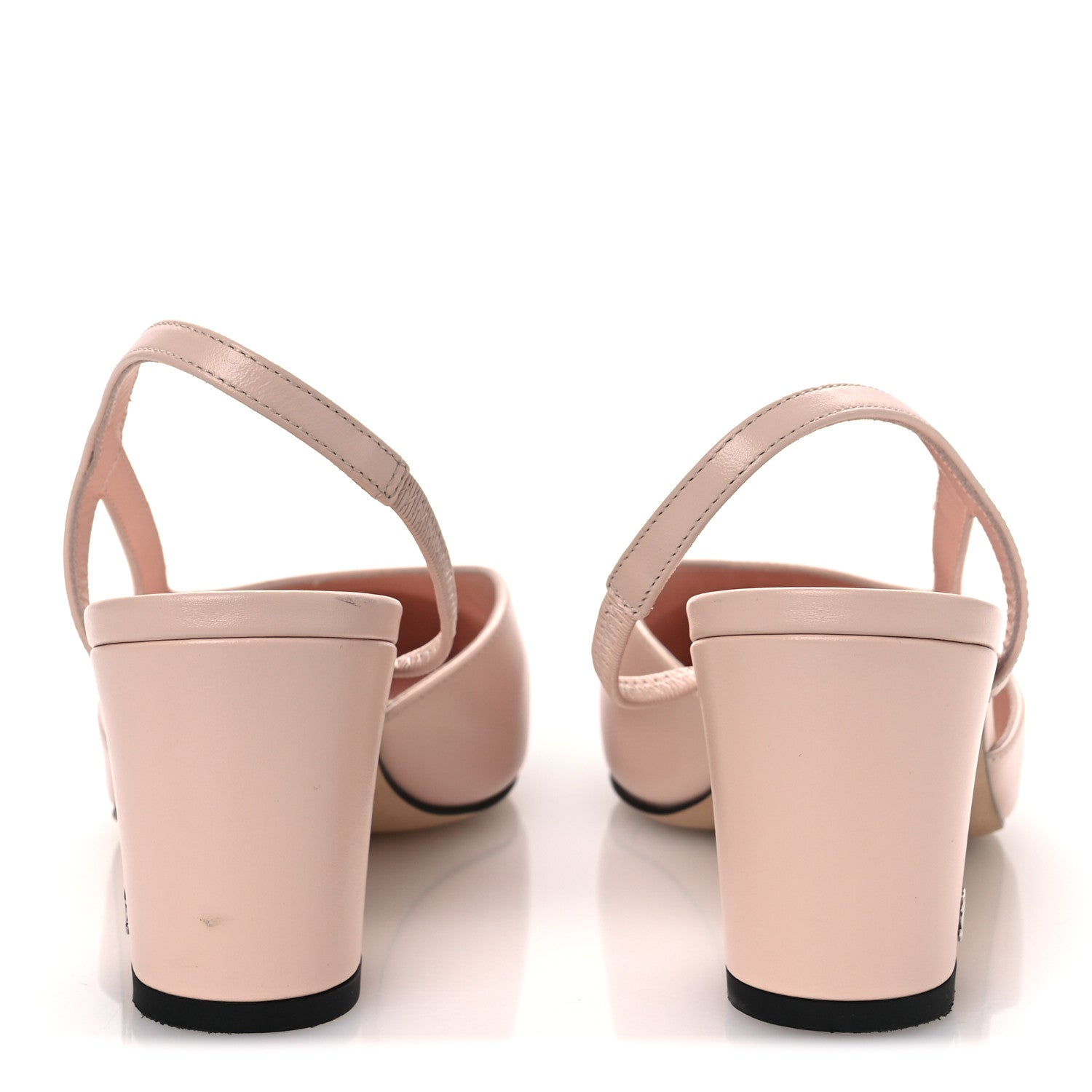 Calfskin Grosgrain Cap Toe CC Slingback Pumps 39 Light Pink Black