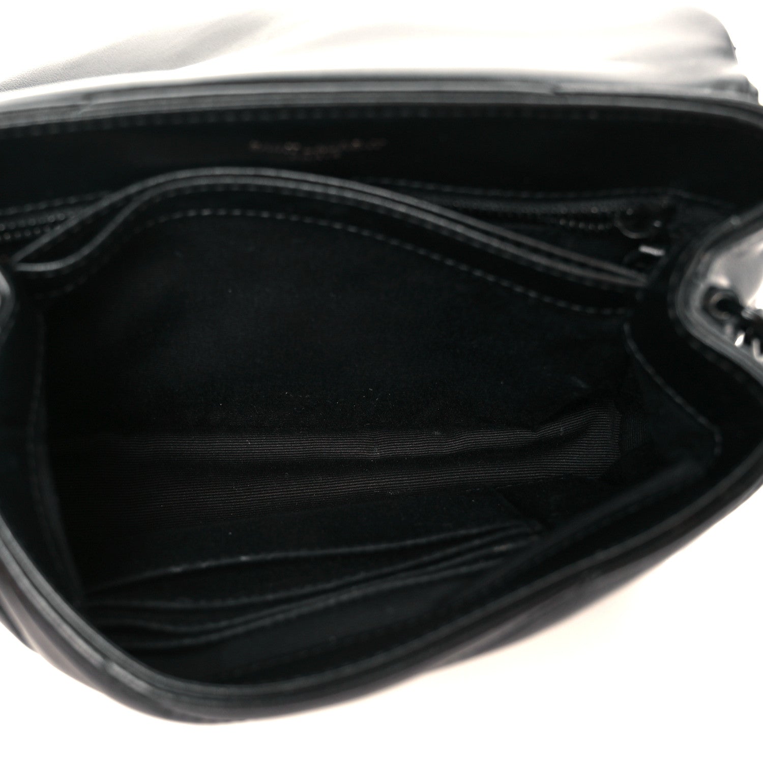 Calfskin Y Quilted Monogram Toy Loulou Crossbody Bag Black