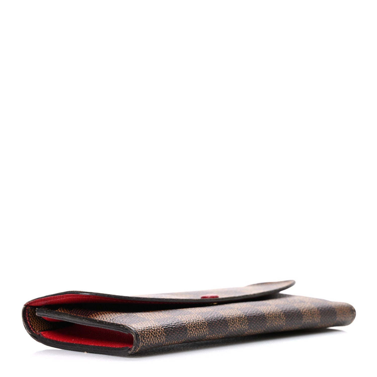 Damier Ebene Emilie Wallet Red
