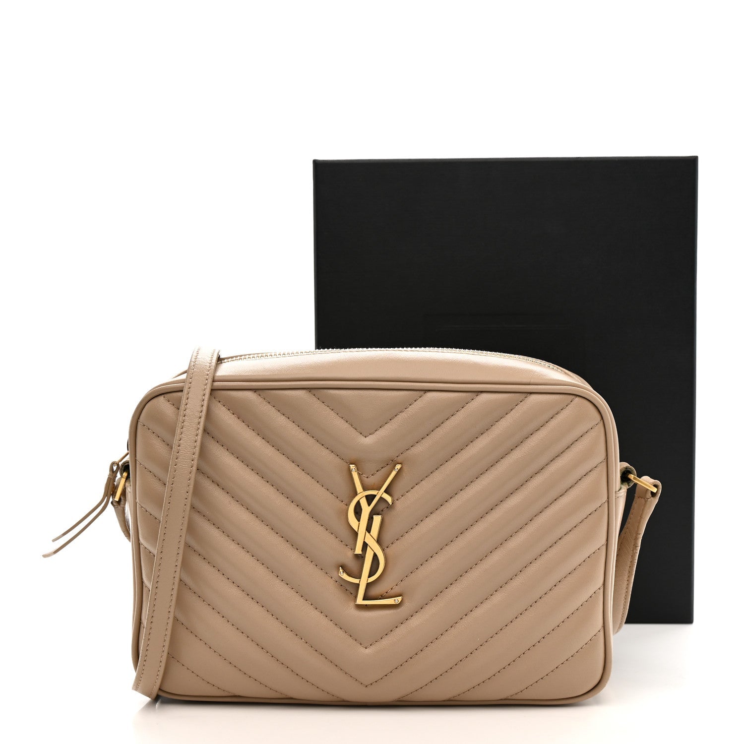 Calfskin Matelasse Monogram Lou Camera Bag Dark Beige