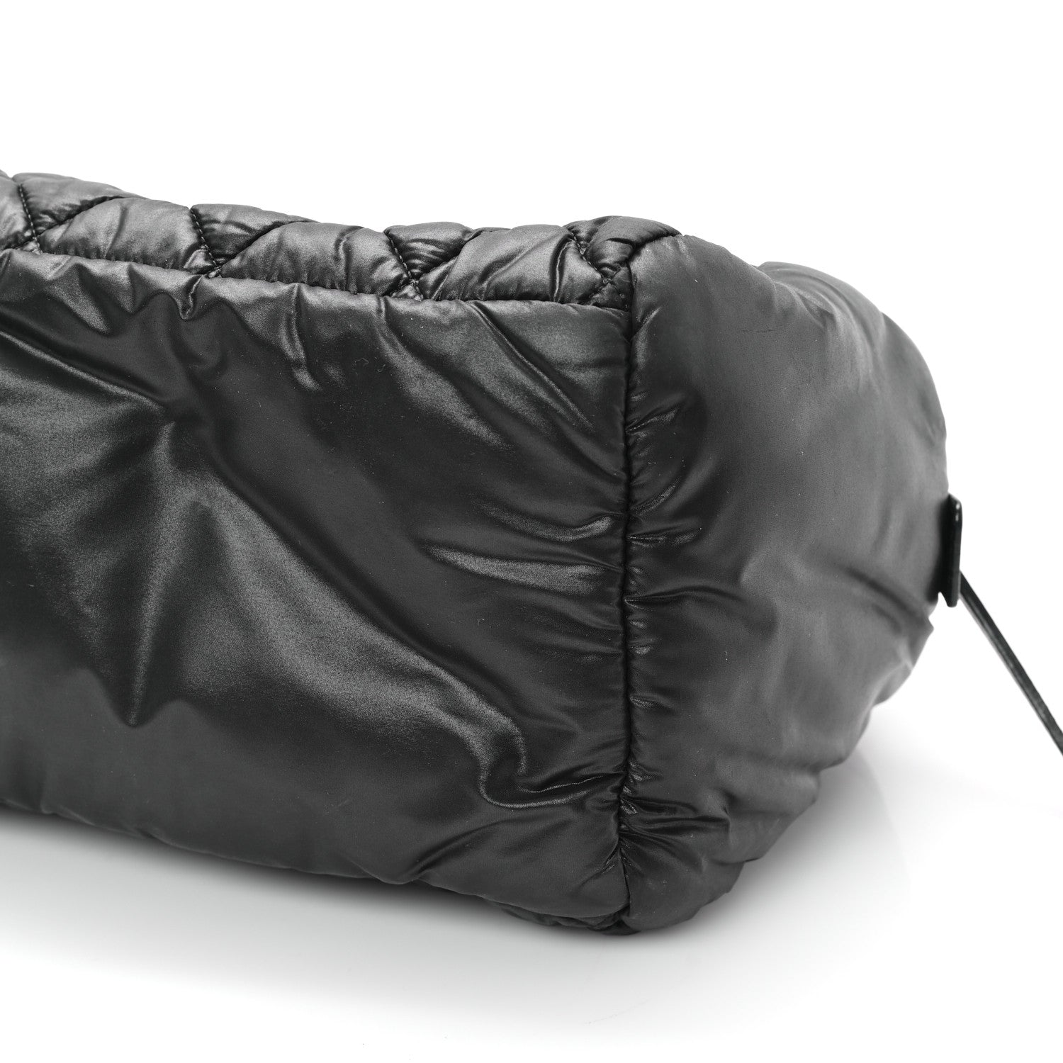 Nylon Coco Cocoon Zipped Tote Black
