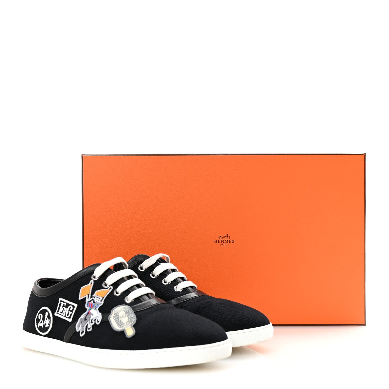 Canvas Embroidered Innocent Sneakers 37 Black
