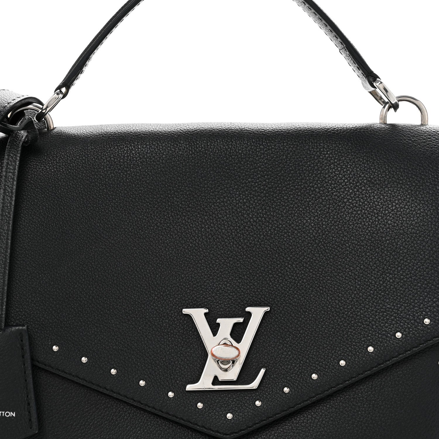 Soft Calfskin My Lockme Studs Black