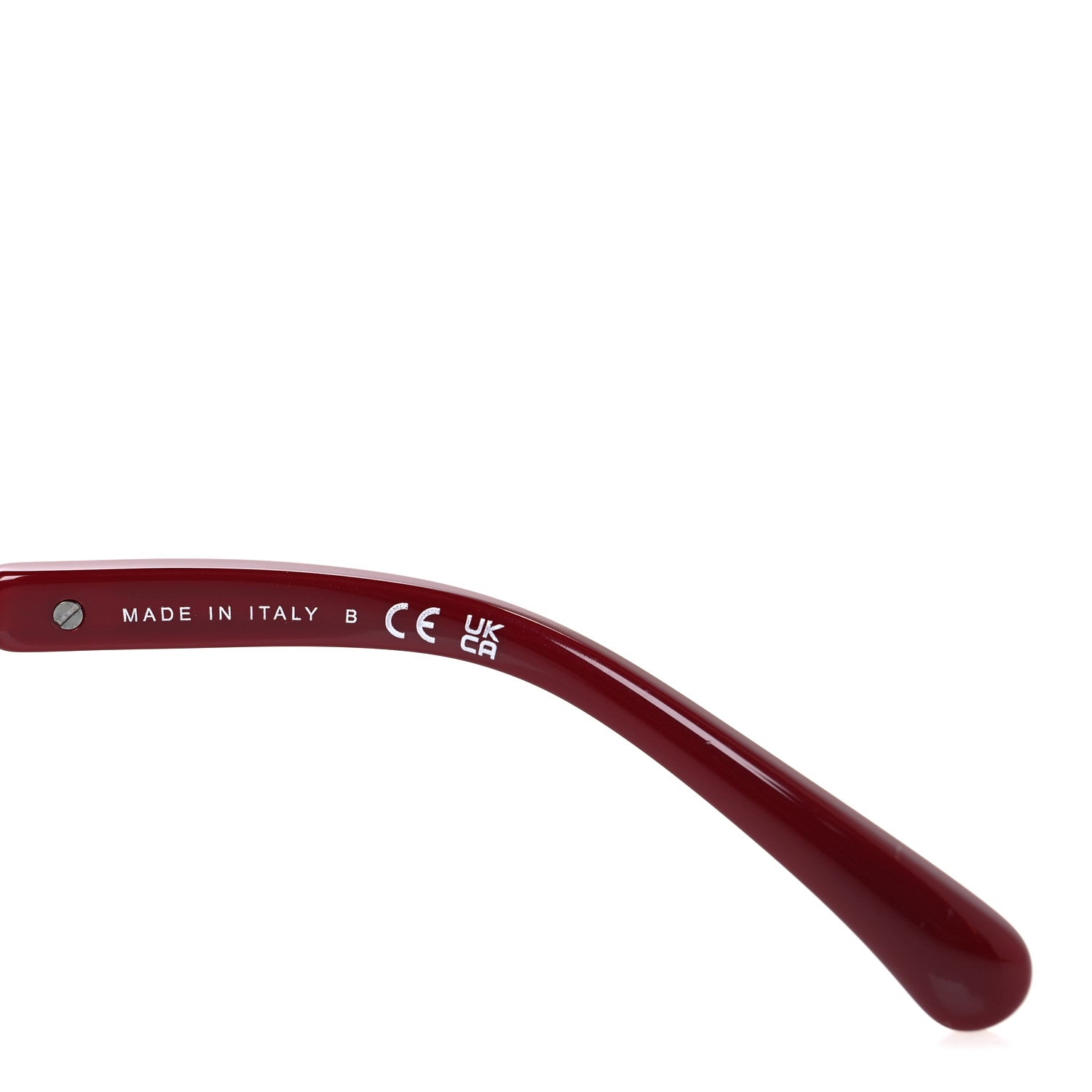 Acetate Metal Calfskin CC Square Sunglasses 5548-Q-A Burgundy