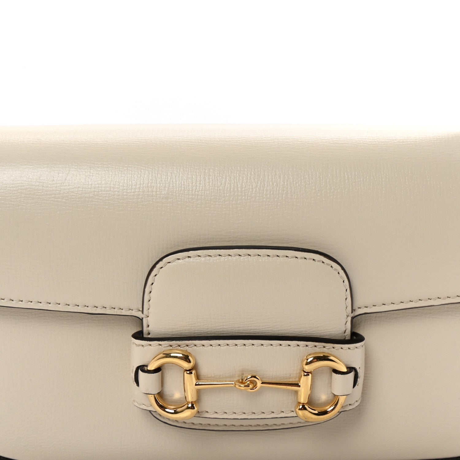 Azalea Calfskin Small Horsebit 1955 Chain Shoulder Bag Mystic White