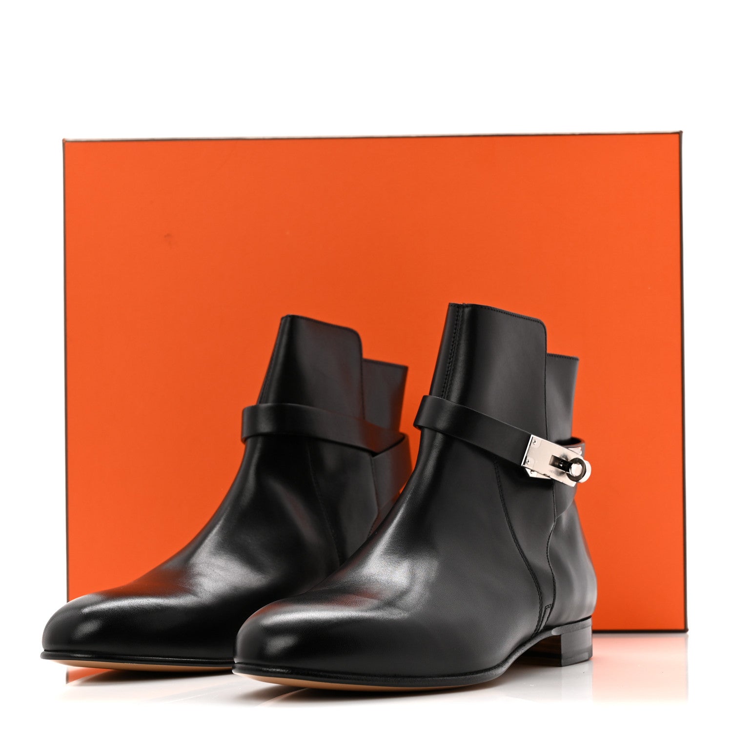 Calfskin Neo Low Boots 38.5 Black