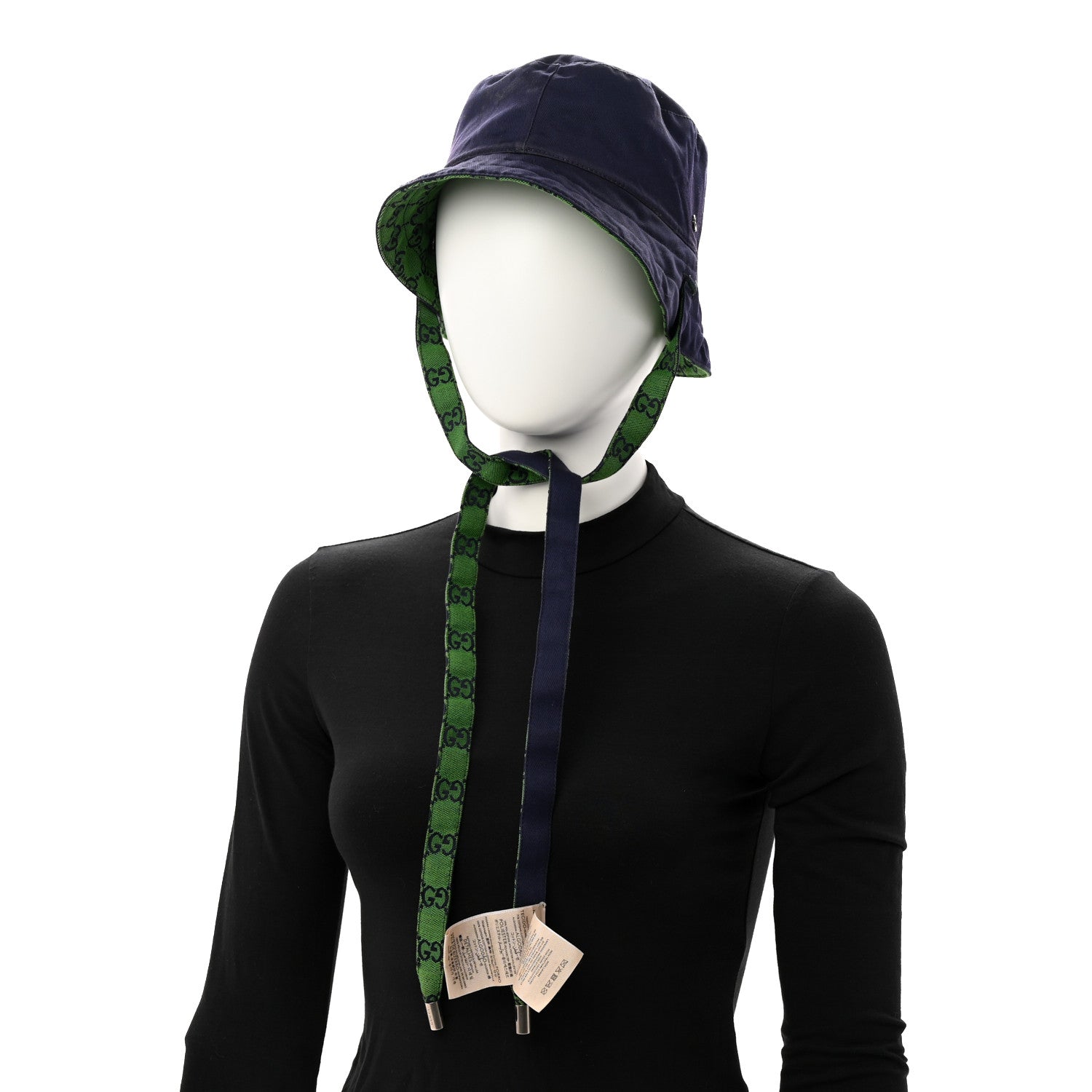 Monogram Multicolor Reversible Self-Tie Bucket Hat S Green Blue