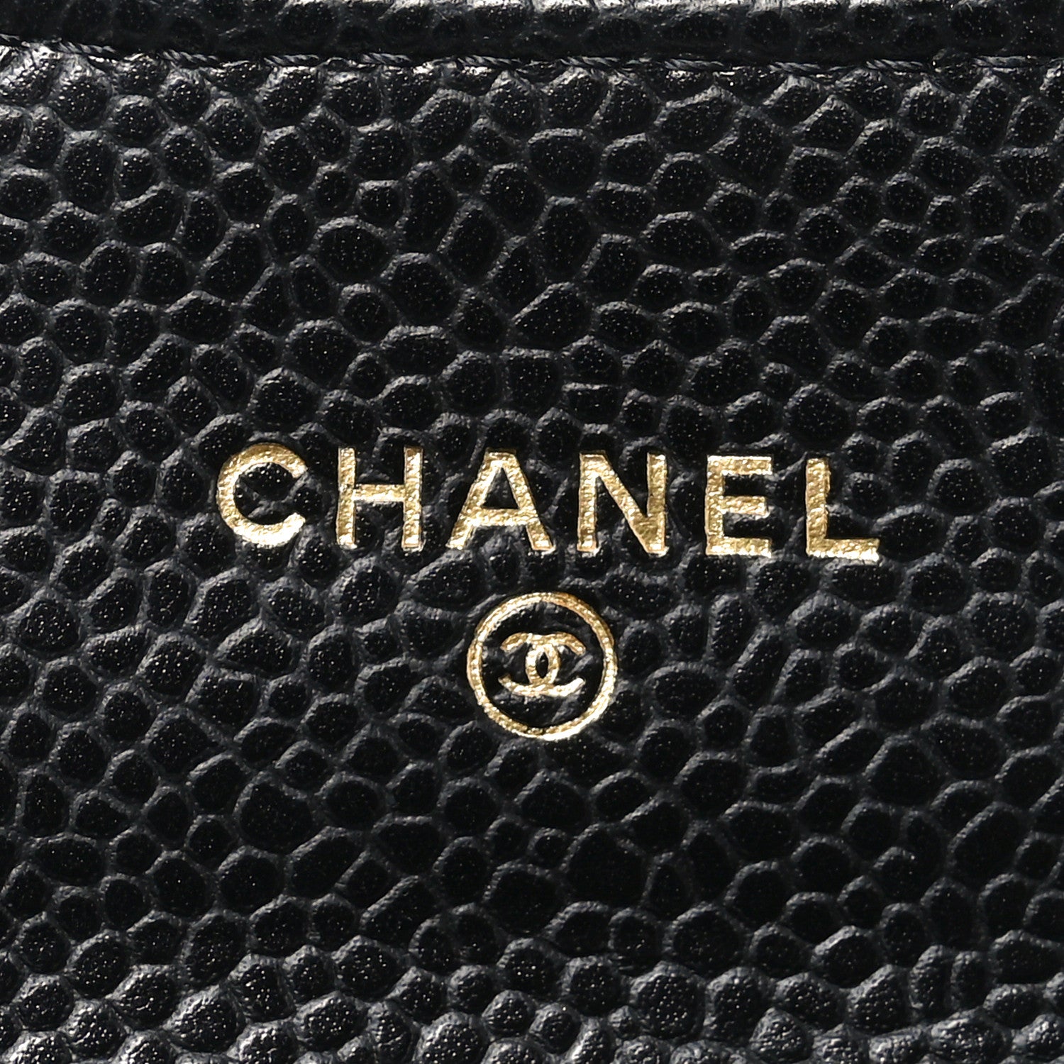 Caviar Quilted Flap Card Holder Wallet Black