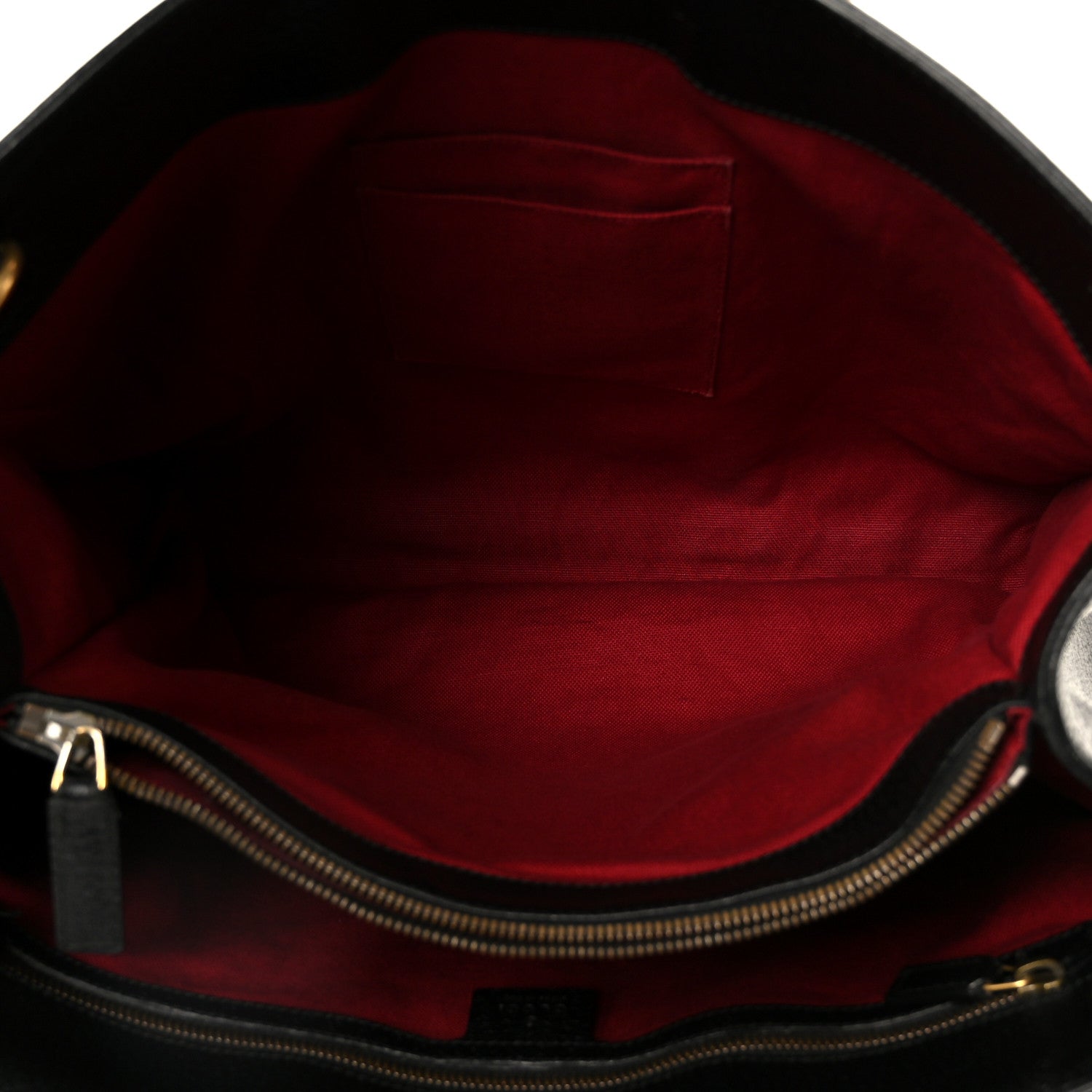 Grained Calfskin Web Top Handle Tote Black
