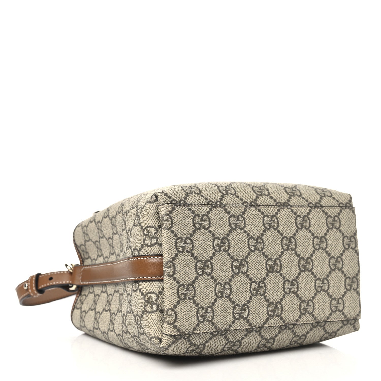 GG Supreme Monogram Emblem Small Shoulder Bag Beige Ebony Sundial