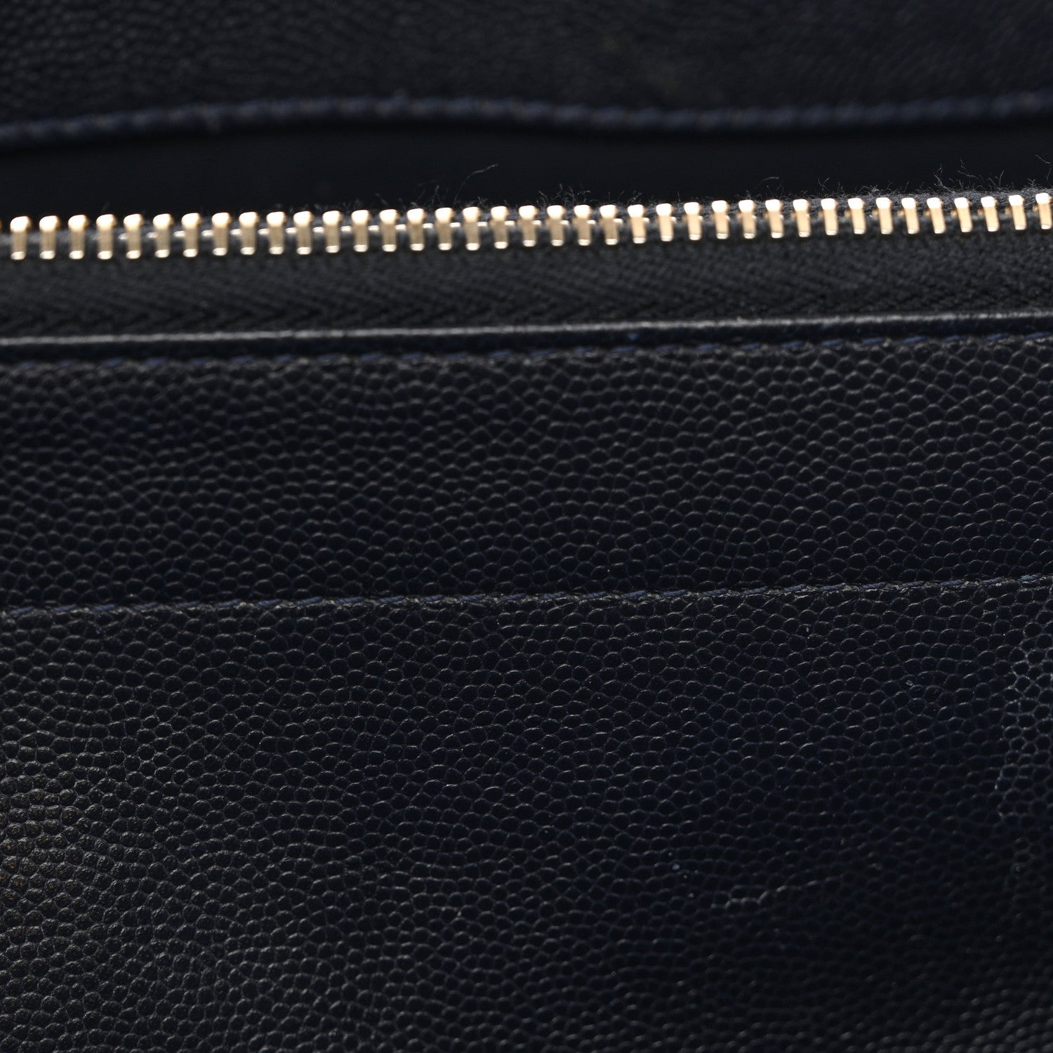 Caviar Quilted Small Shopping Tote Navy