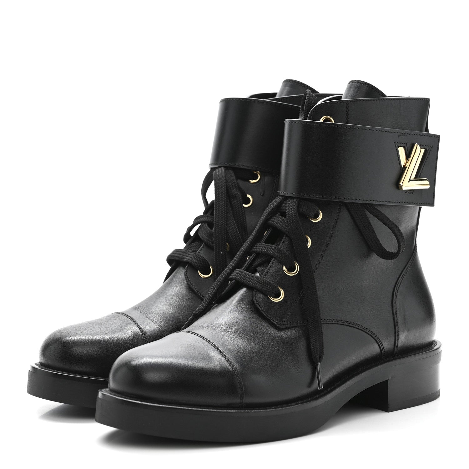 Calfskin Wonderland Flat Ranger Boots 37 Black