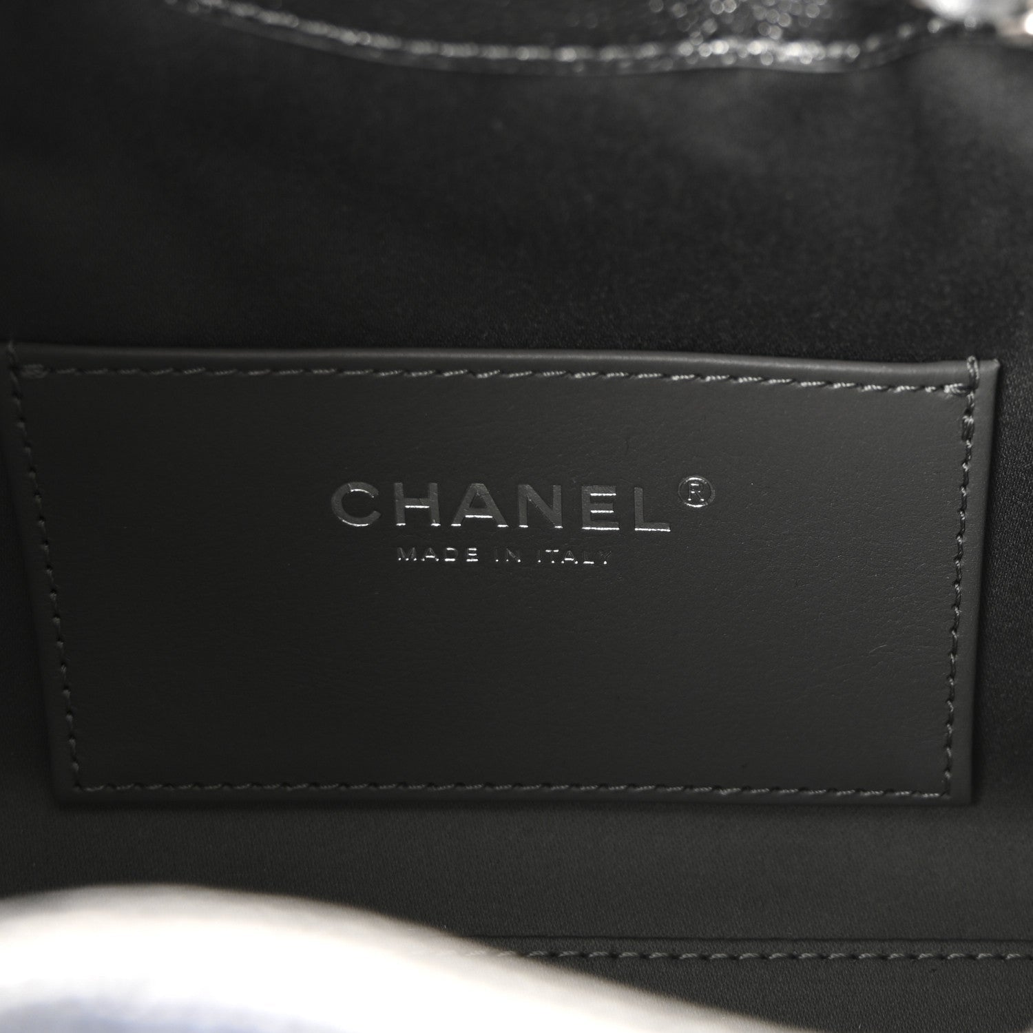 Metallic Caviar Quilted Mini Chanel 25 Handbag Silver