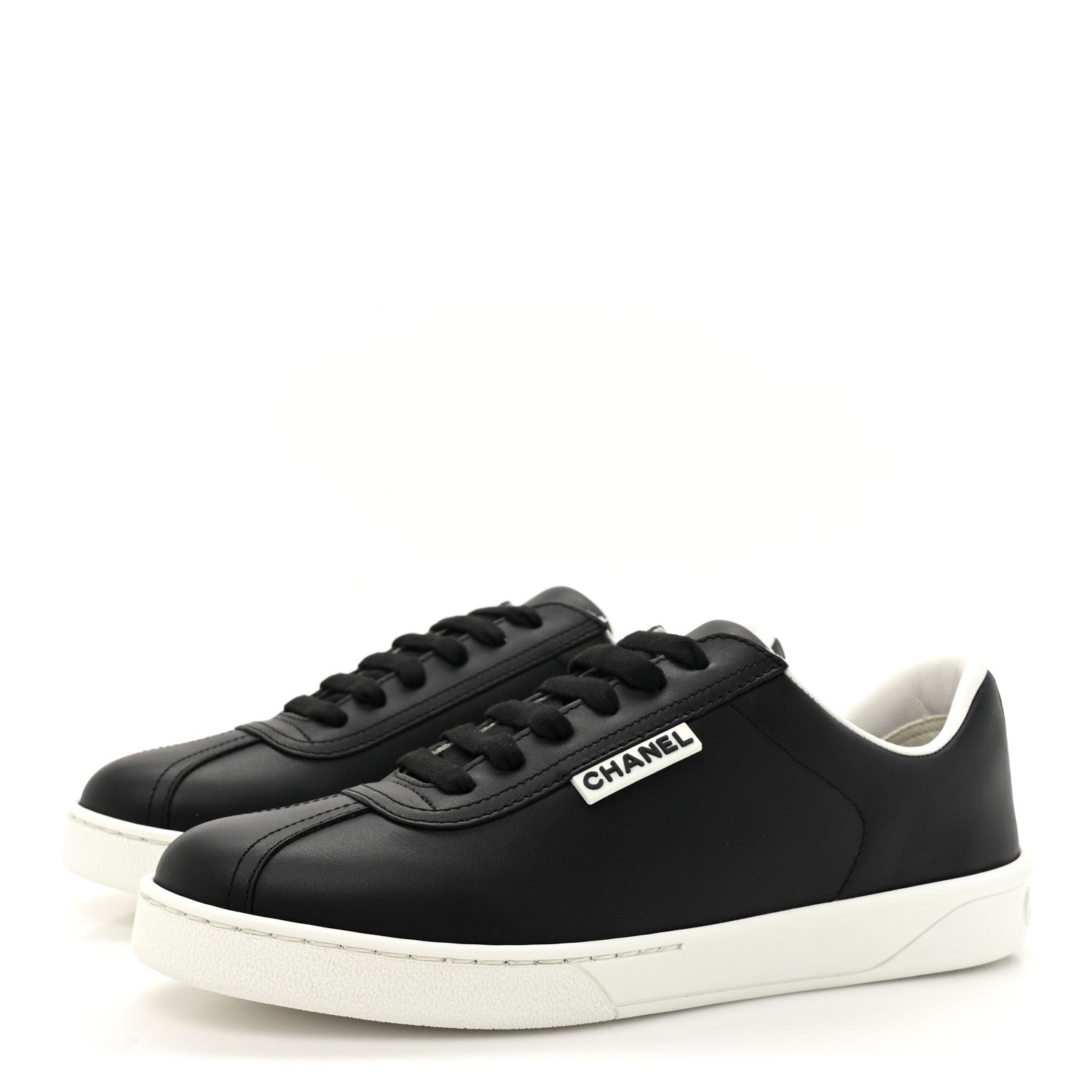 Calfskin CC Womens Sneakers 36.5 Black