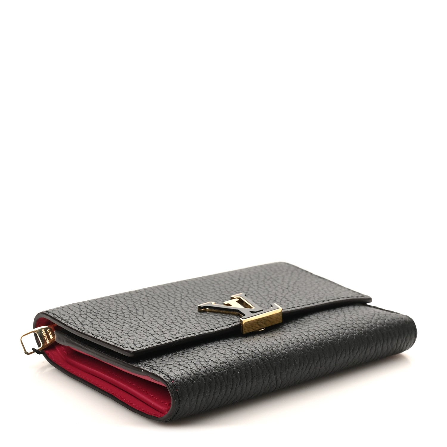 Taurillon Capucines Compact Wallet Black