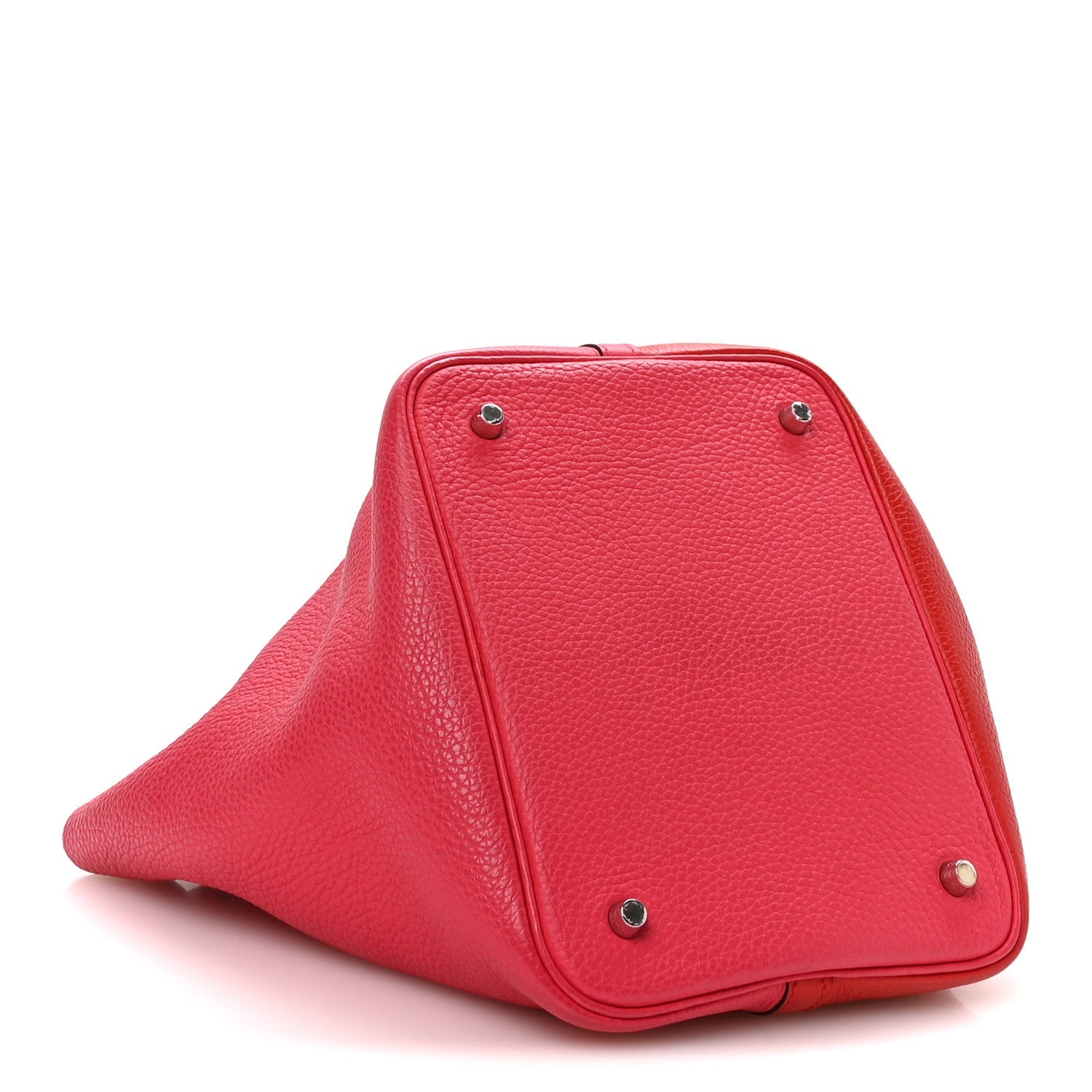 Taurillon Clemence Casaque Picotin Lock 22 MM Rouge De Coeur Rose Extreme Bleu Zanzibar