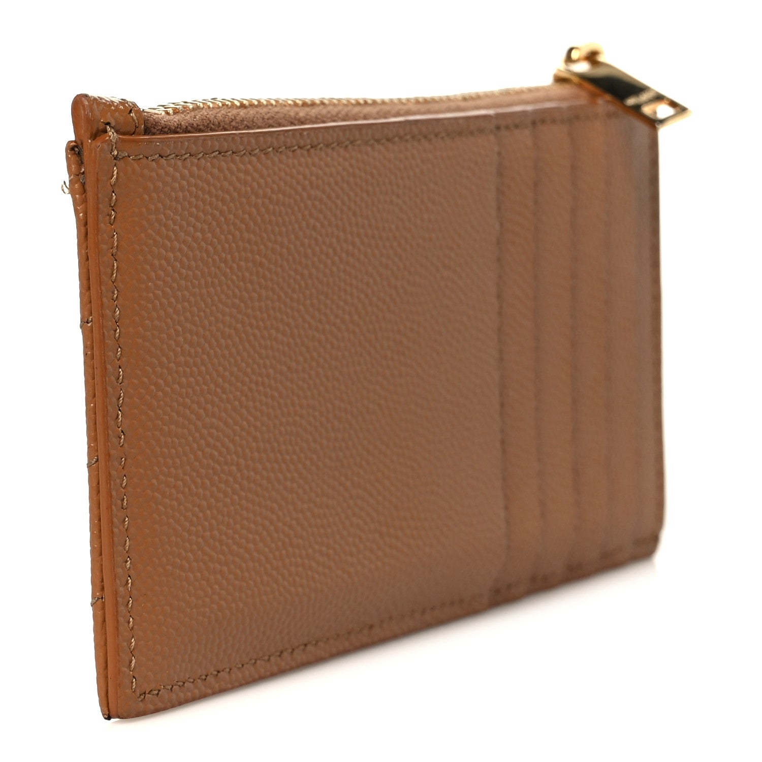 Monogram Grain de Poudre 5 Fragments Zip Pouch Card Holder Dark Natural