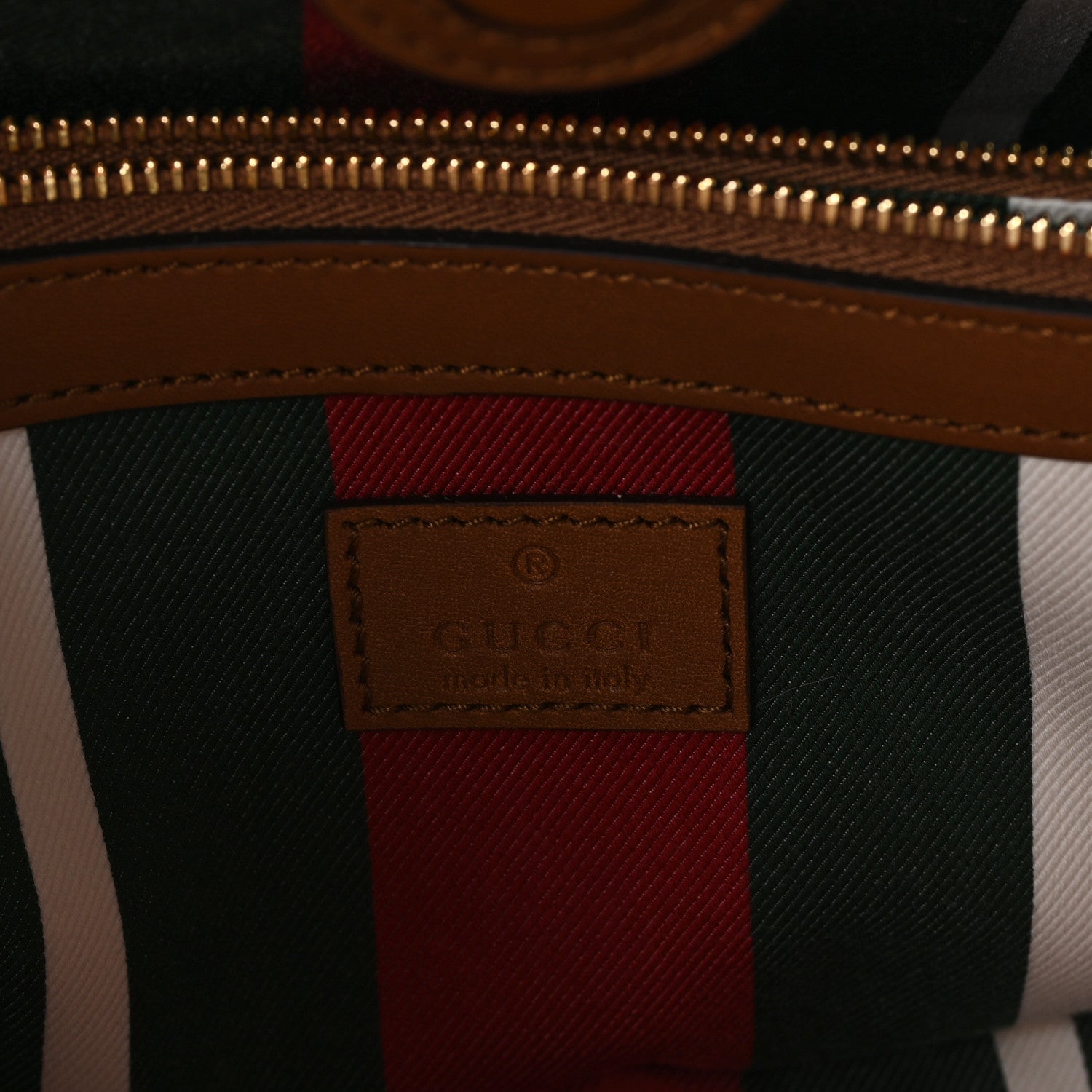 GG Supreme Monogram Emblem Medium Tote Bag Beige Dark Brown