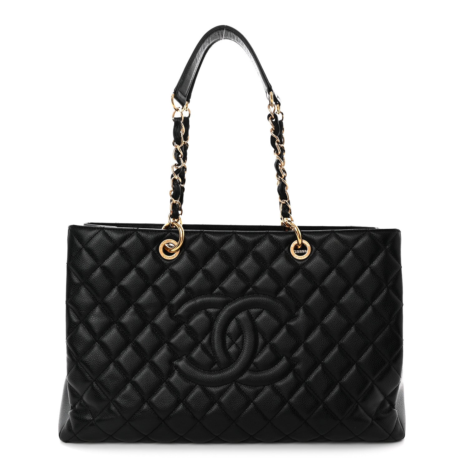 Caviar Quilted XL Grand Shopping Tote GST Black