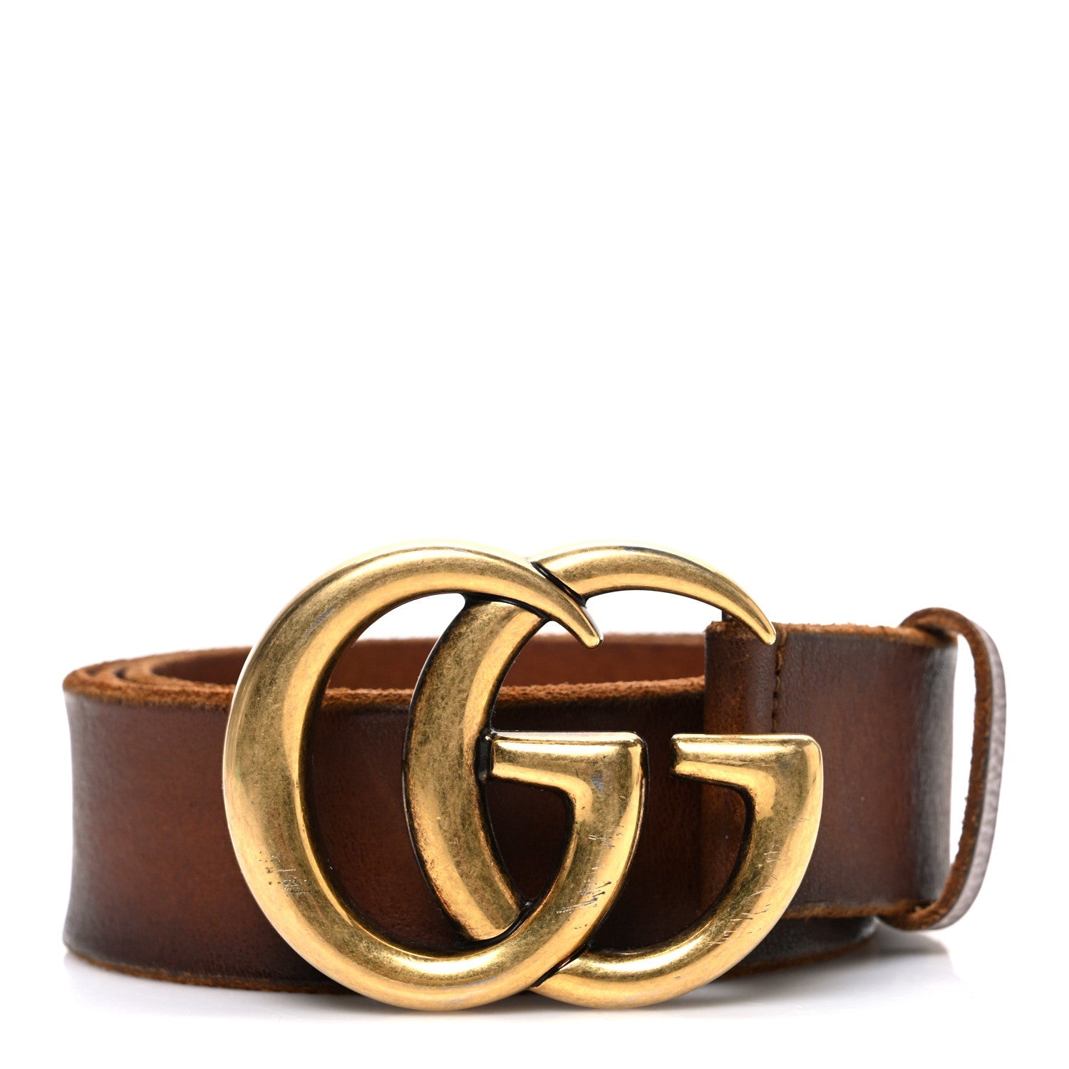 Faded Calfskin Double G Belt  85 34 Cuir