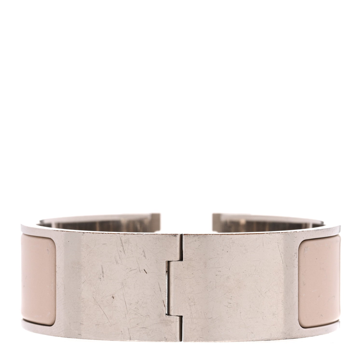 Enamel Wide Clic Clac H Bracelet PM Blanc Percale
