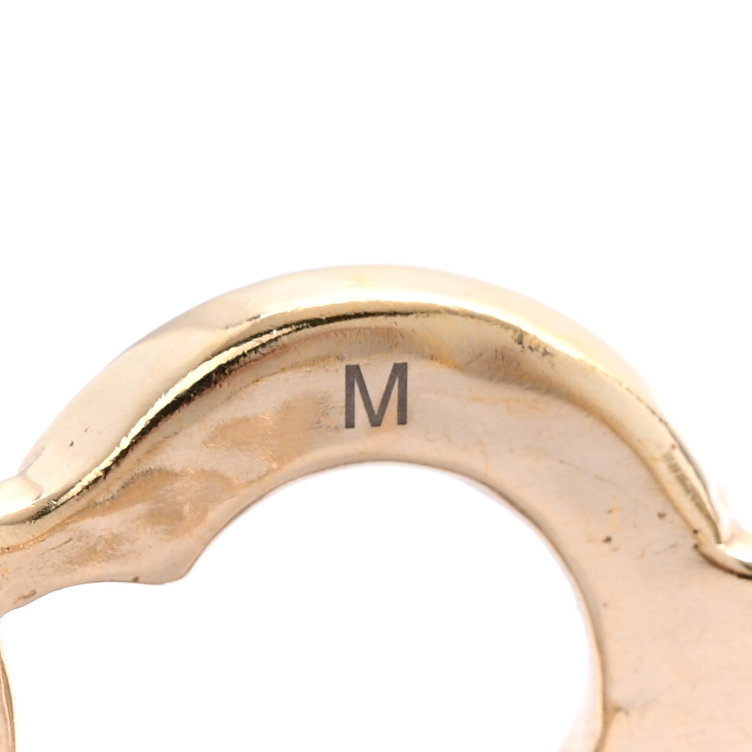 Metal Pearl CC Coco Cuff Bracelet M Gold