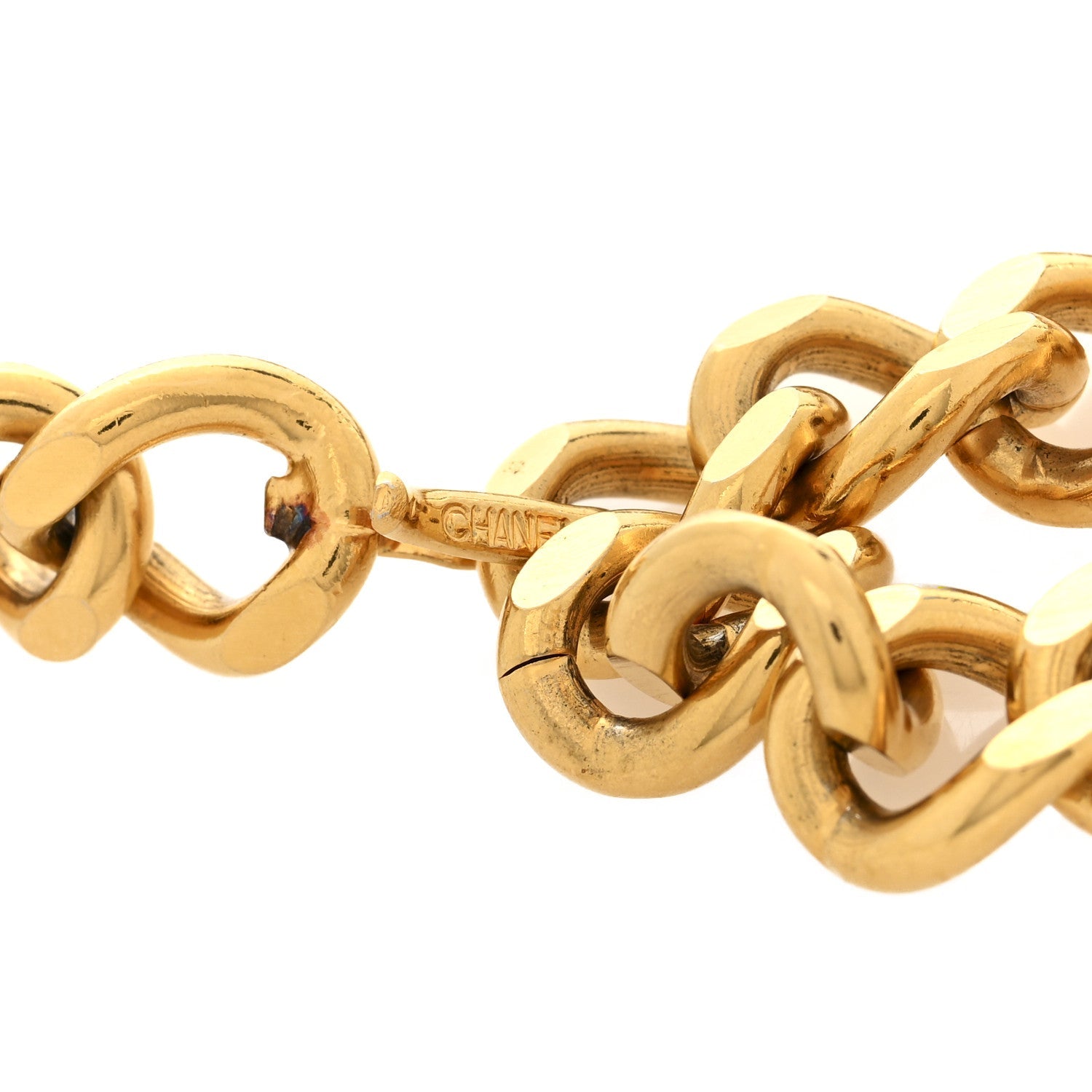 Metal Chain CC Medallion Belt Belt Gold