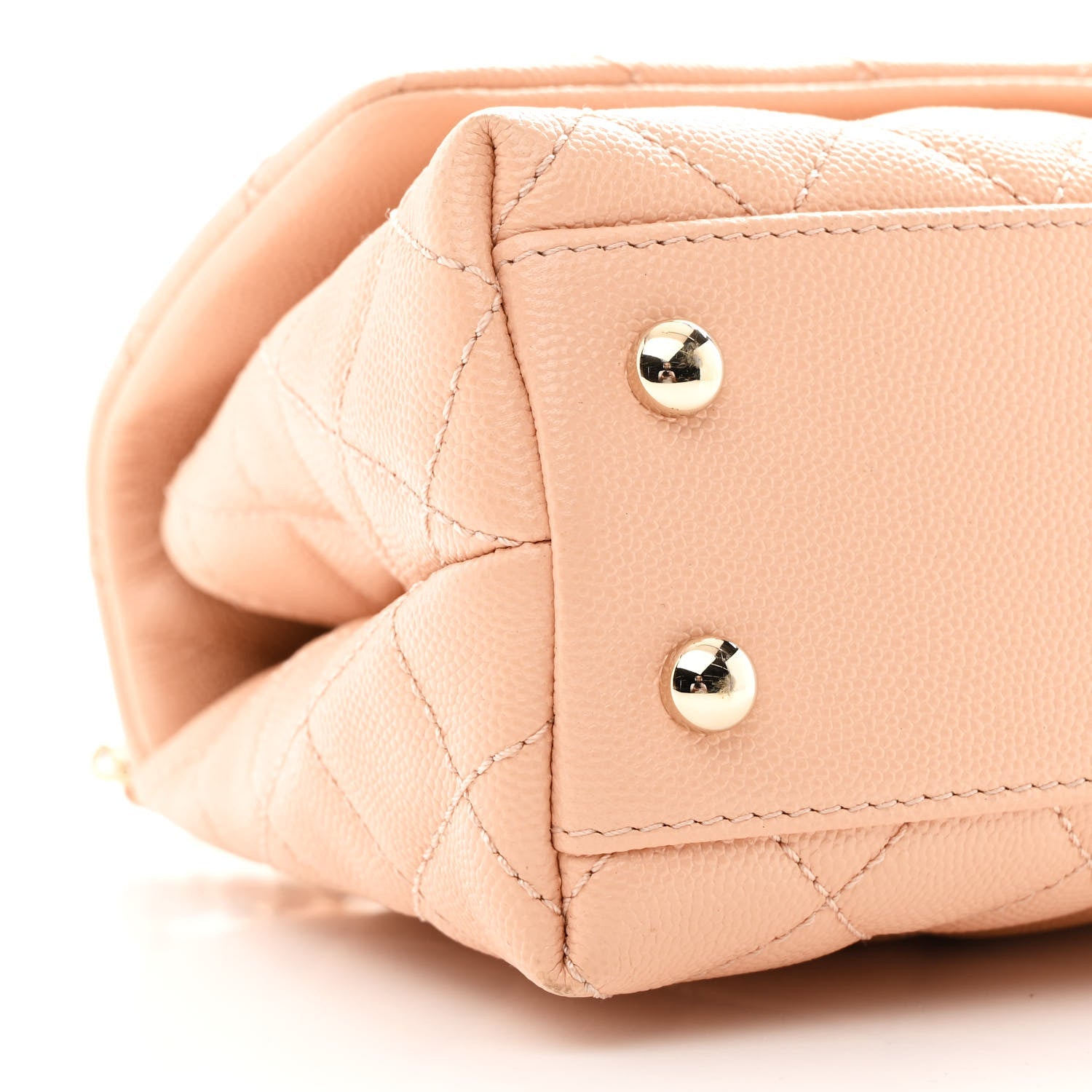 Caviar Quilted Mini Coco Handle Flap Light Pink