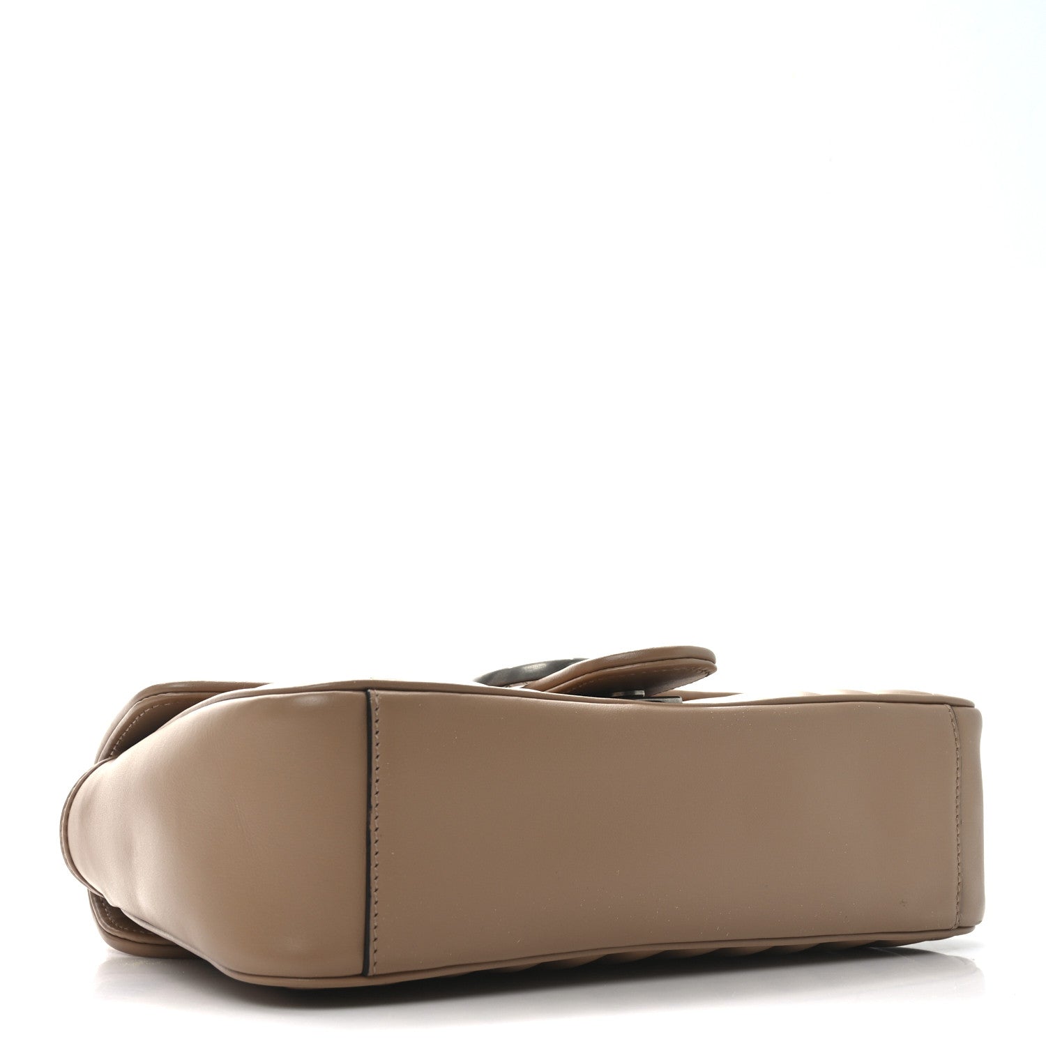 Calfskin Matelasse Aria Small GG Marmont Shoulder Bag Camelia