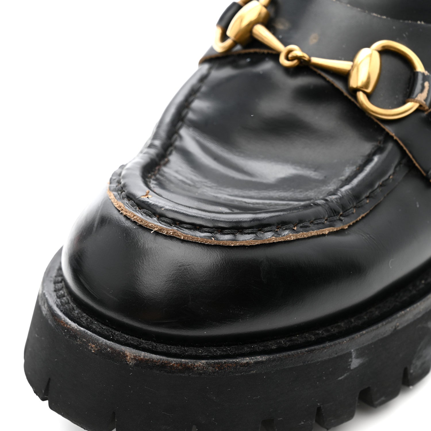 Cordovan Lux Womens Harald Horsebit 25mm Platform Loafers 38.5 Black
