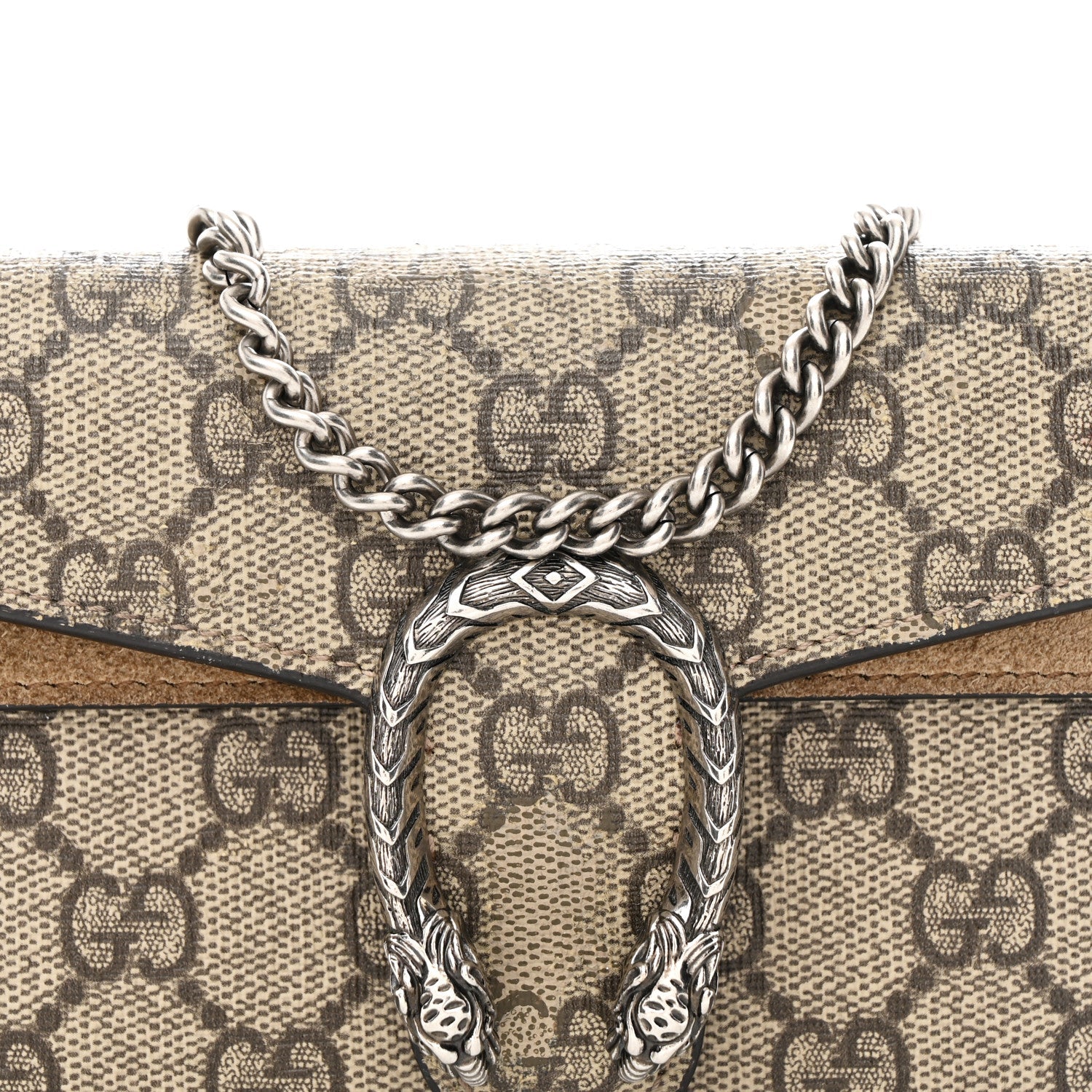 GG Supreme Monogram Super Mini Dionysus Shoulder Bag Taupe