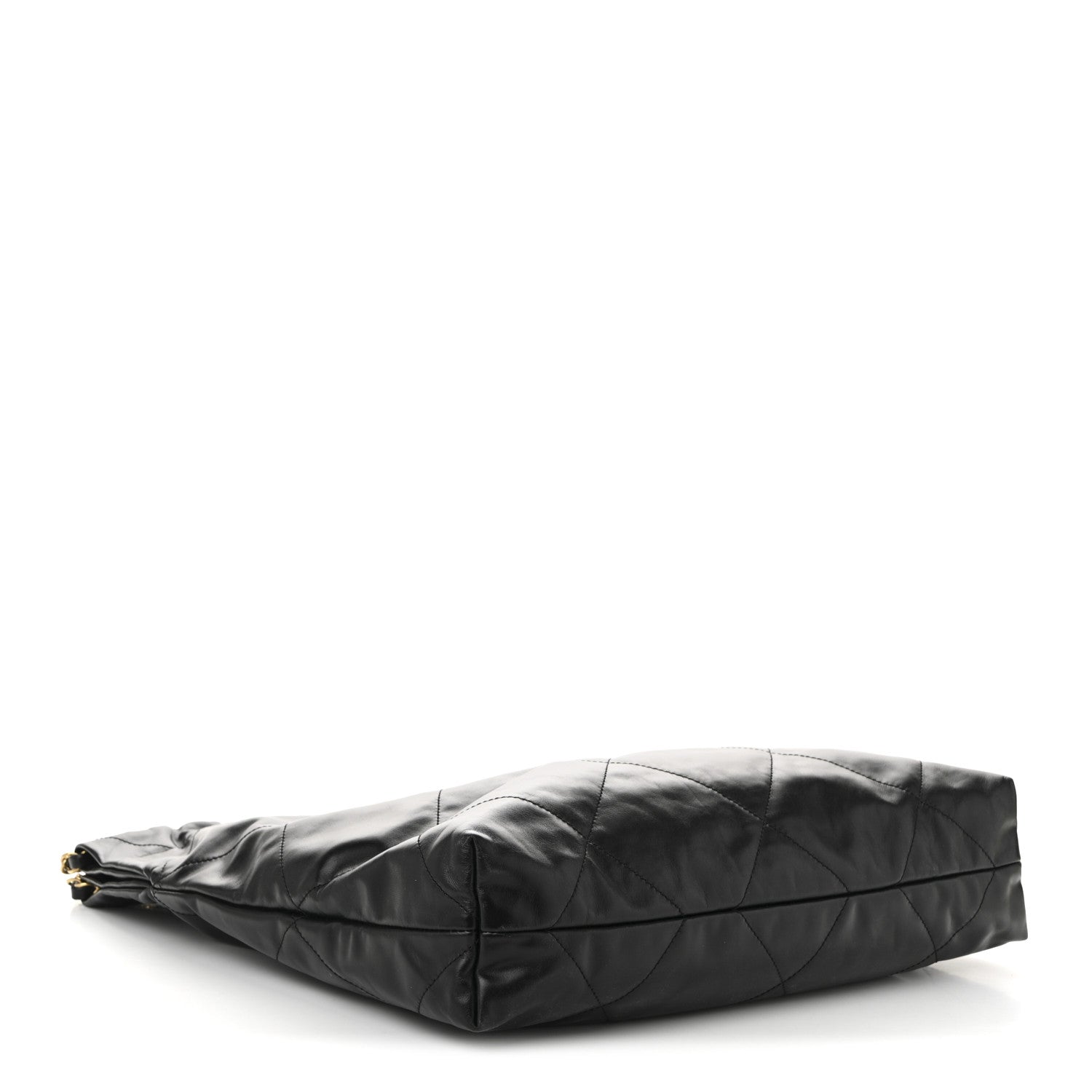 Shiny Calfskin Quilted Chanel 22 Black