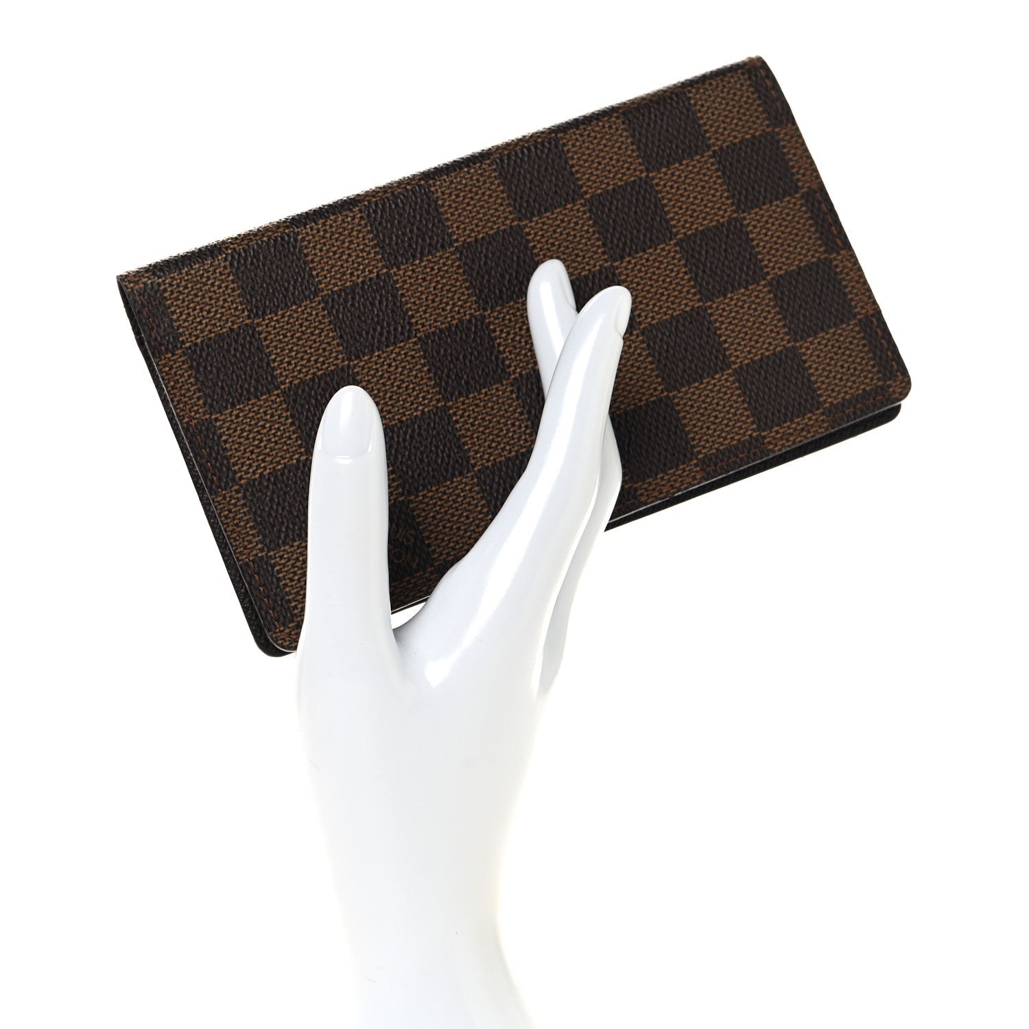 Damier Ebene Checkbook Cover Wallet