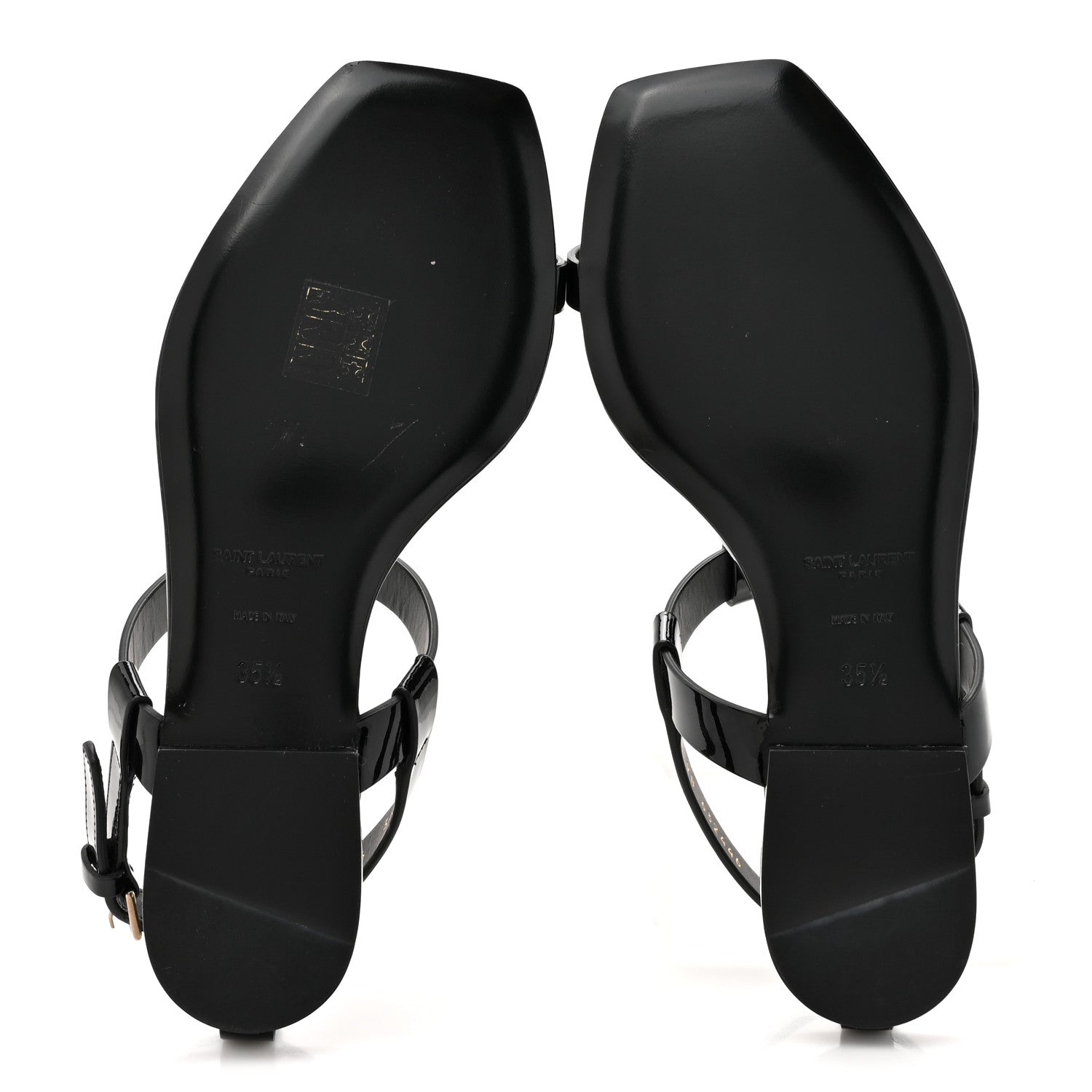 Vitello Vernice Soft Cassandra 05 Monogram Sandals 35.5 Black