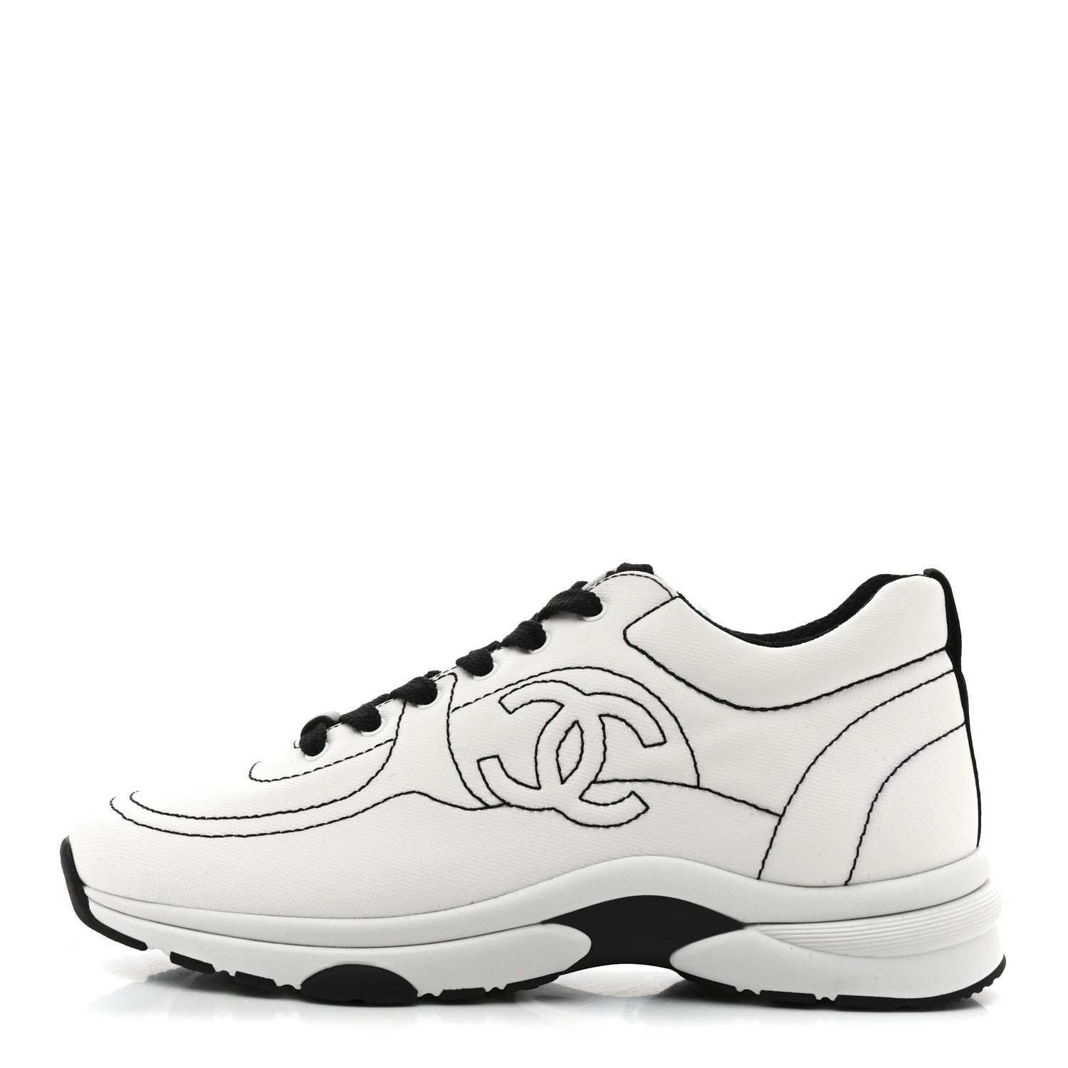 Cotton Womens CC Sneakers 38 White Black