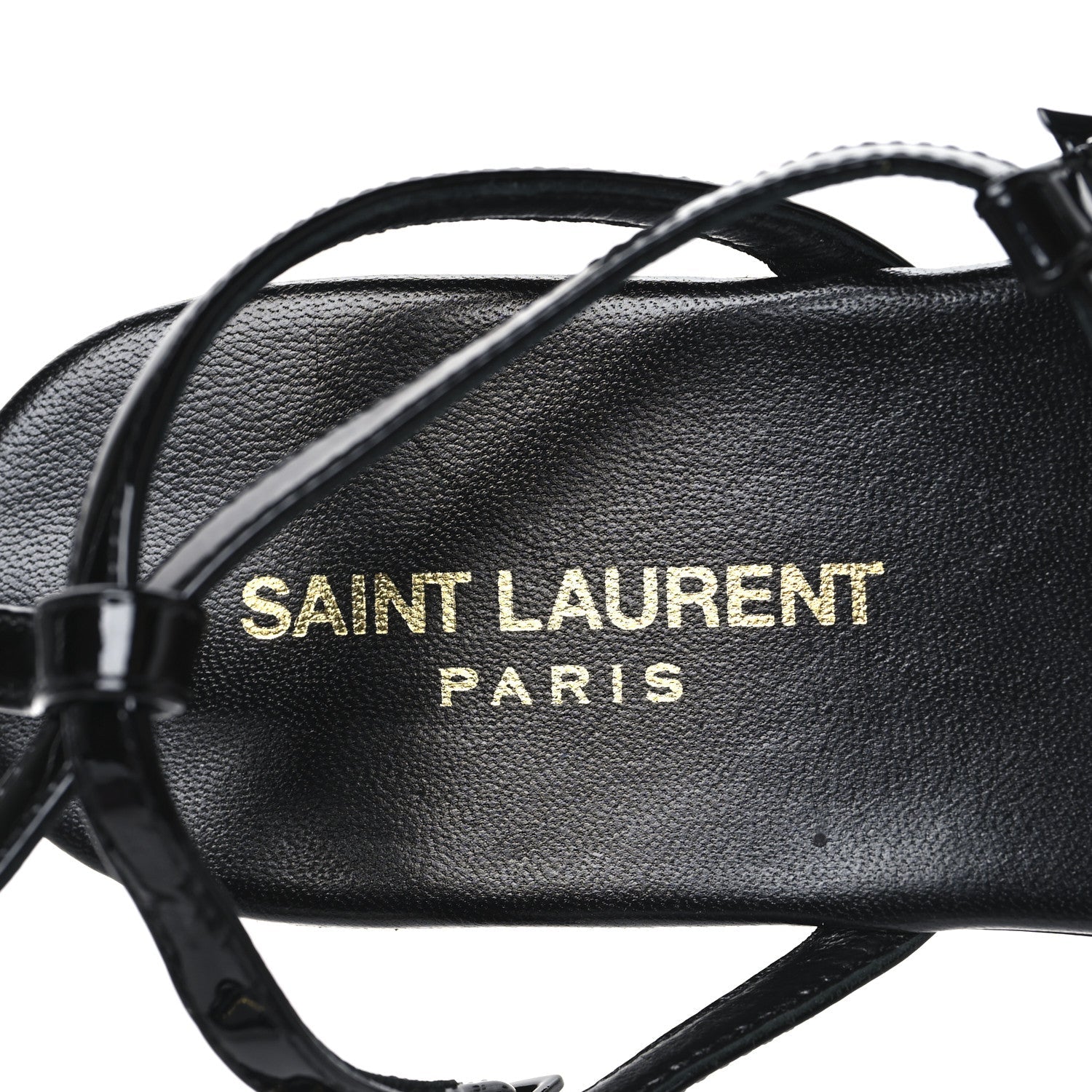 Patent Calfskin Nu Pieds 05 Sandals 37 Black