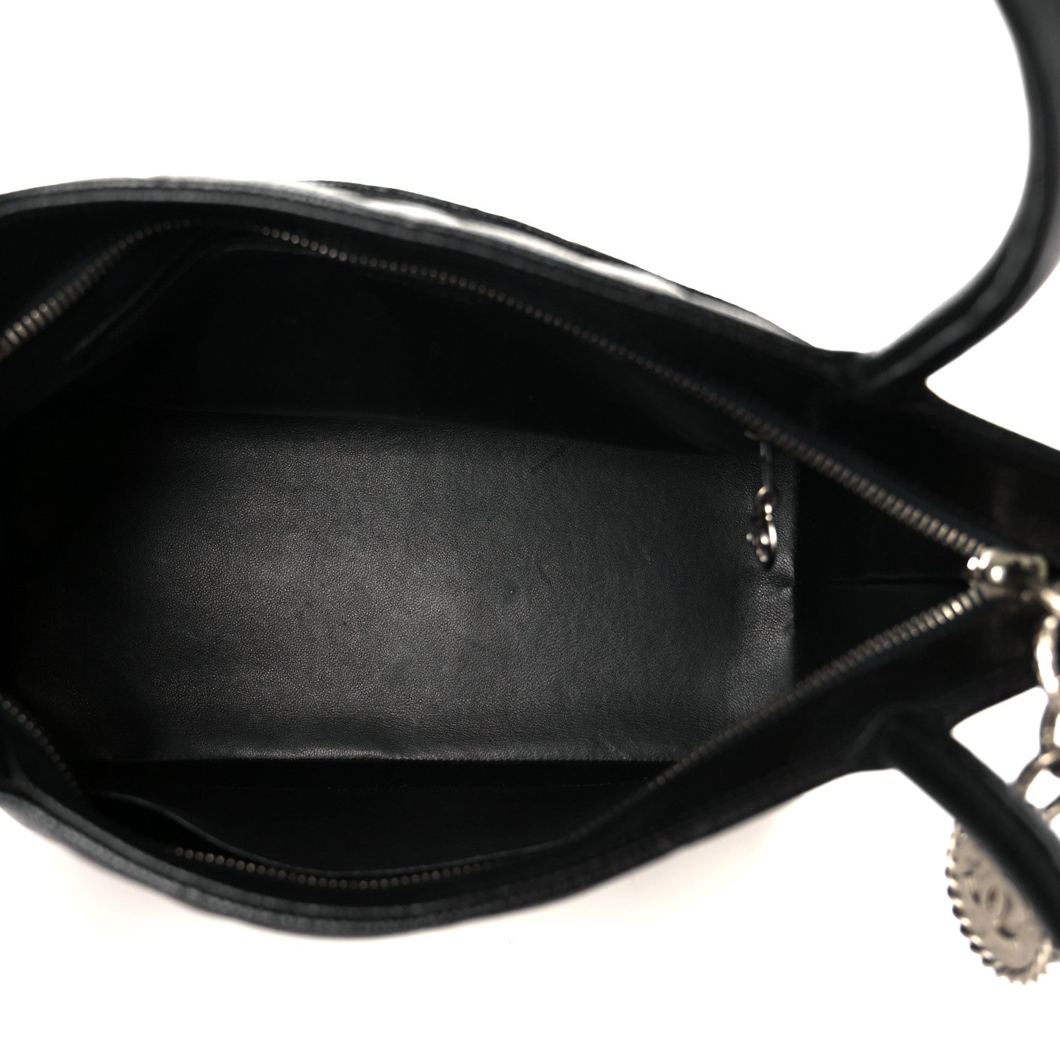 Caviar Quilted Medallion Tote Black