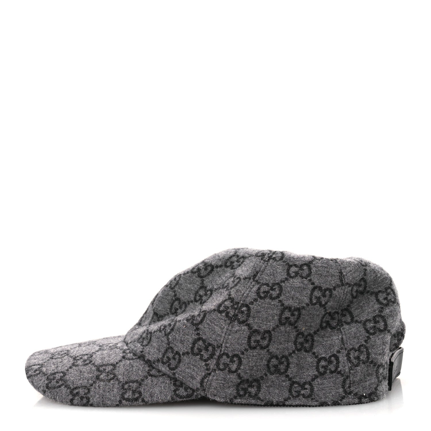 Covered Wool GG Monogram Baseball Hat L Grey Dark Grey Black