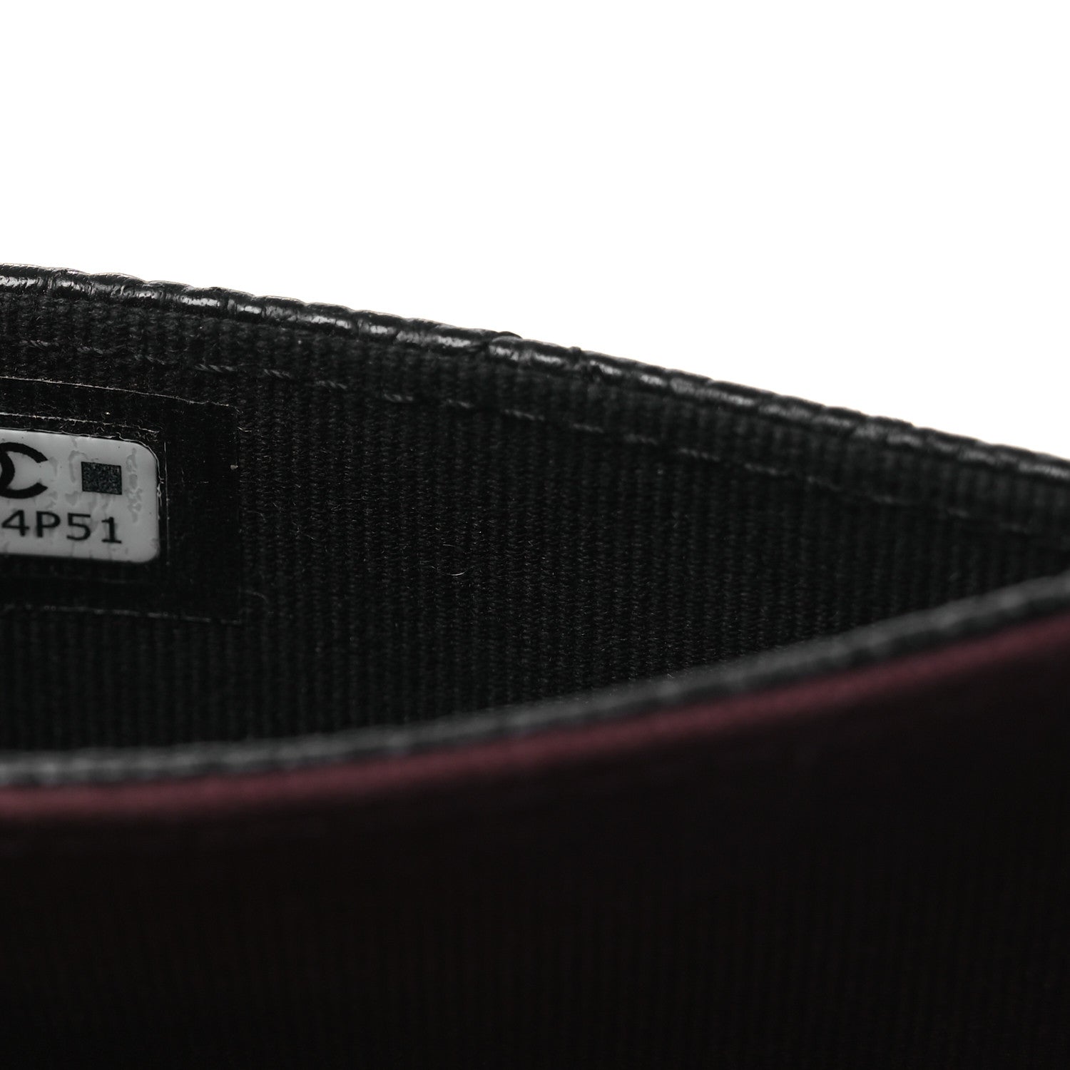 Caviar Quilted Flap Card Holder Black