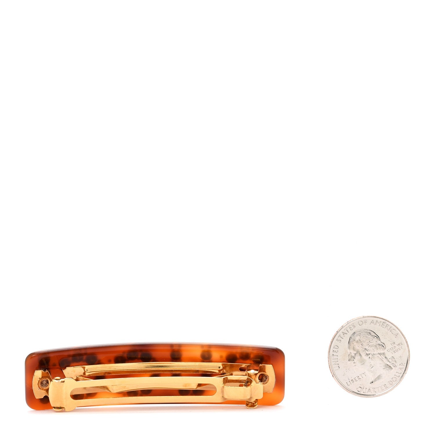 Resin Crystal Single Hair Barrette Tortoiseshell