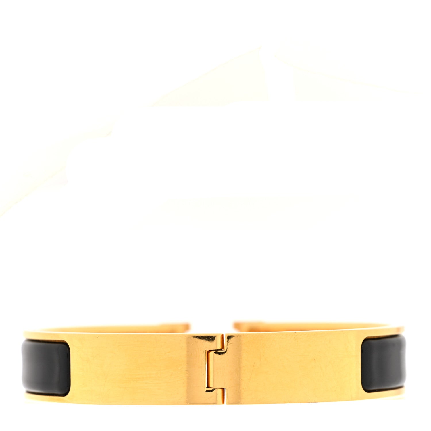 Enamel Narrow Clic Clac H Bracelet PM Black