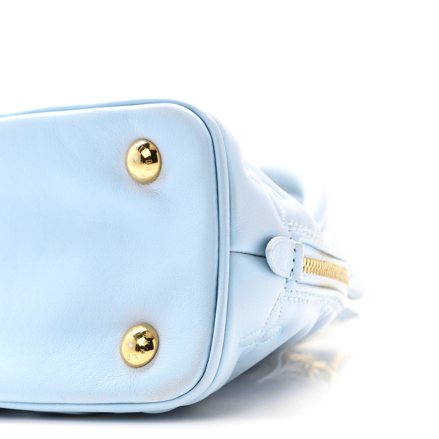Calfskin Bubblegram Alma BB Ice Blue